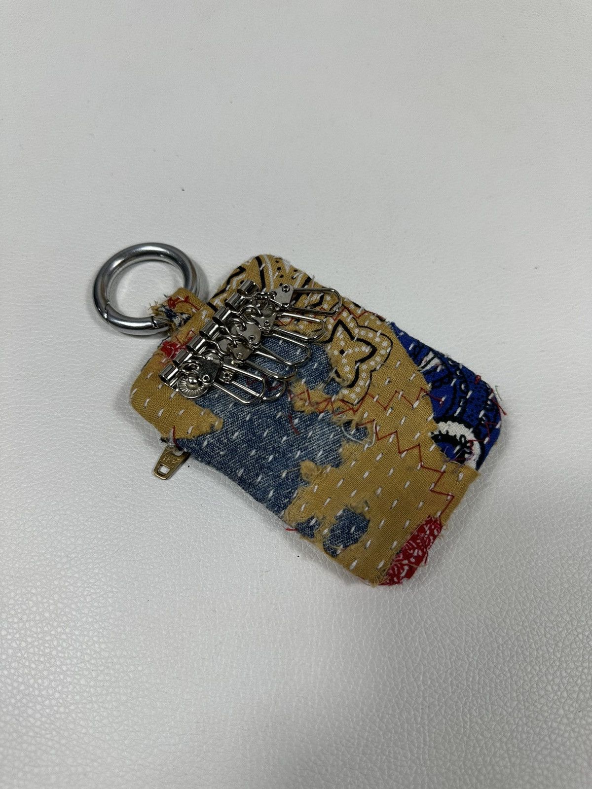 Other Custom Made Distressed Paisley Patchwork Keychain Wallet Size ONE SIZE - 4 Thumbnail