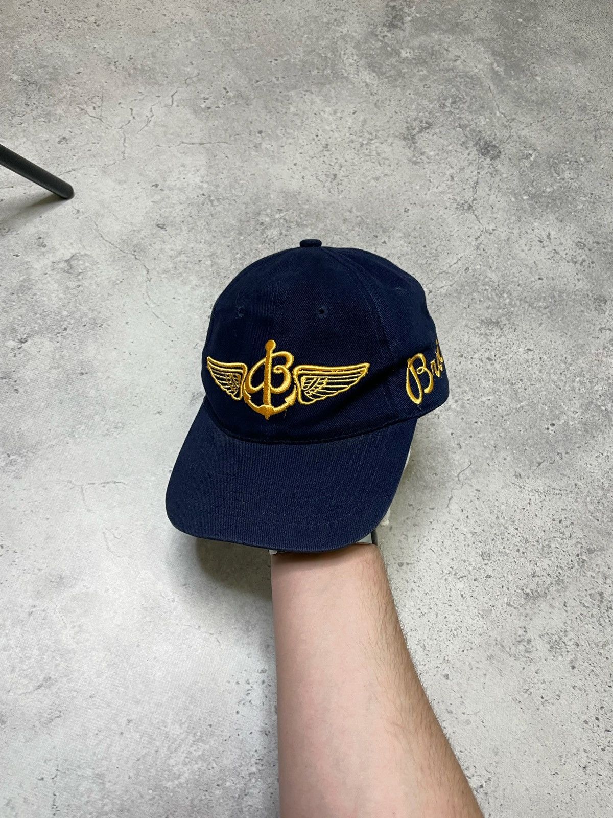 Breitling × Vintage Vintage Breitling Blue Sueded Hat Cap Size ONE SIZE - 2 Thumbnail
