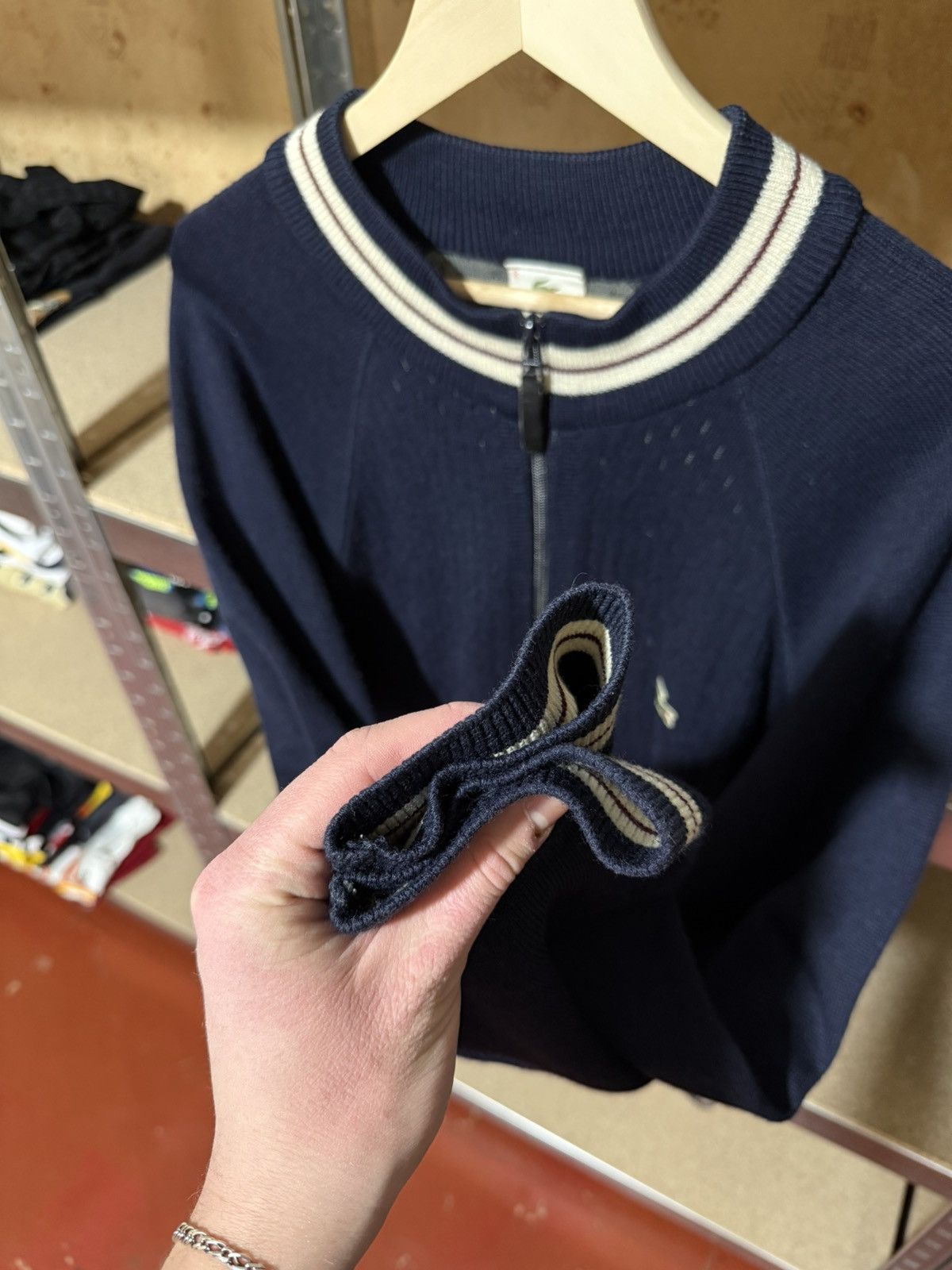 Lacoste × Vintage Vintage 90’s Lacoste Zip Pullover Retro Sweater Cardigan Size US XXL / EU 58 / 5 - 8 Thumbnail