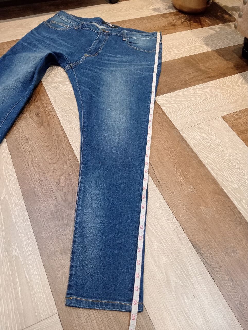Japanese Brand JAPANESE 1PIU1UGUALE3 RELAX BLUE STRETCH PANTS Size US 35 - 14 Thumbnail