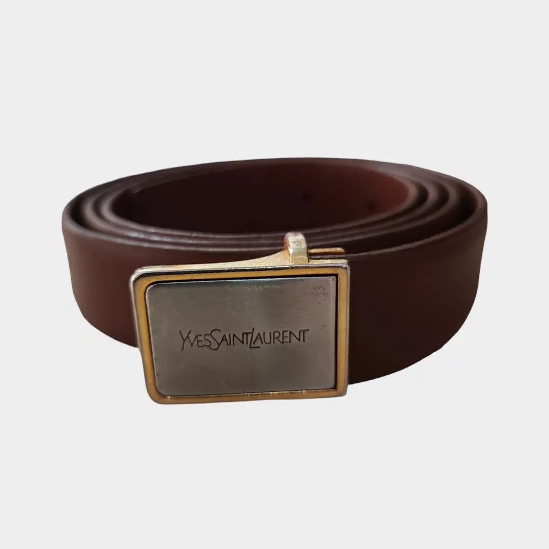Yves Saint Laurent Vintage Yves Saint Laurent leather belt – Fashionella Size 32 - 4 Thumbnail