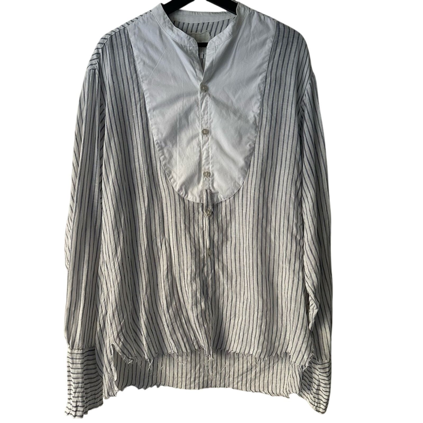 Greg Lauren The Studio Shirt w/ Bib Gatsby Artist 3 Large Linen Cotton Size US L / EU 52-54 / 3 - 1 Thumbnail