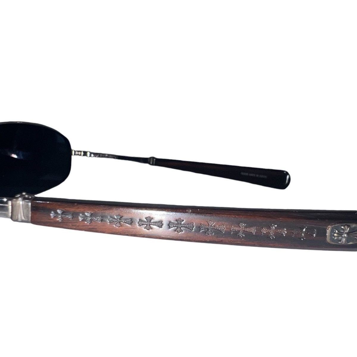 Chrome Hearts CHROME HEARTS SKYSAW Ⅲ WOOD GOLD DARK MAHOGANY GLASSES Size ONE SIZE - 4 Thumbnail