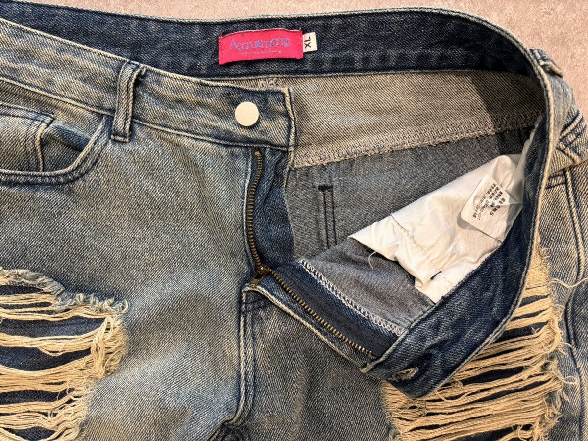 Japanese Brand Distressed Flared Jeans Size US 34 / EU 50 - 5 Thumbnail