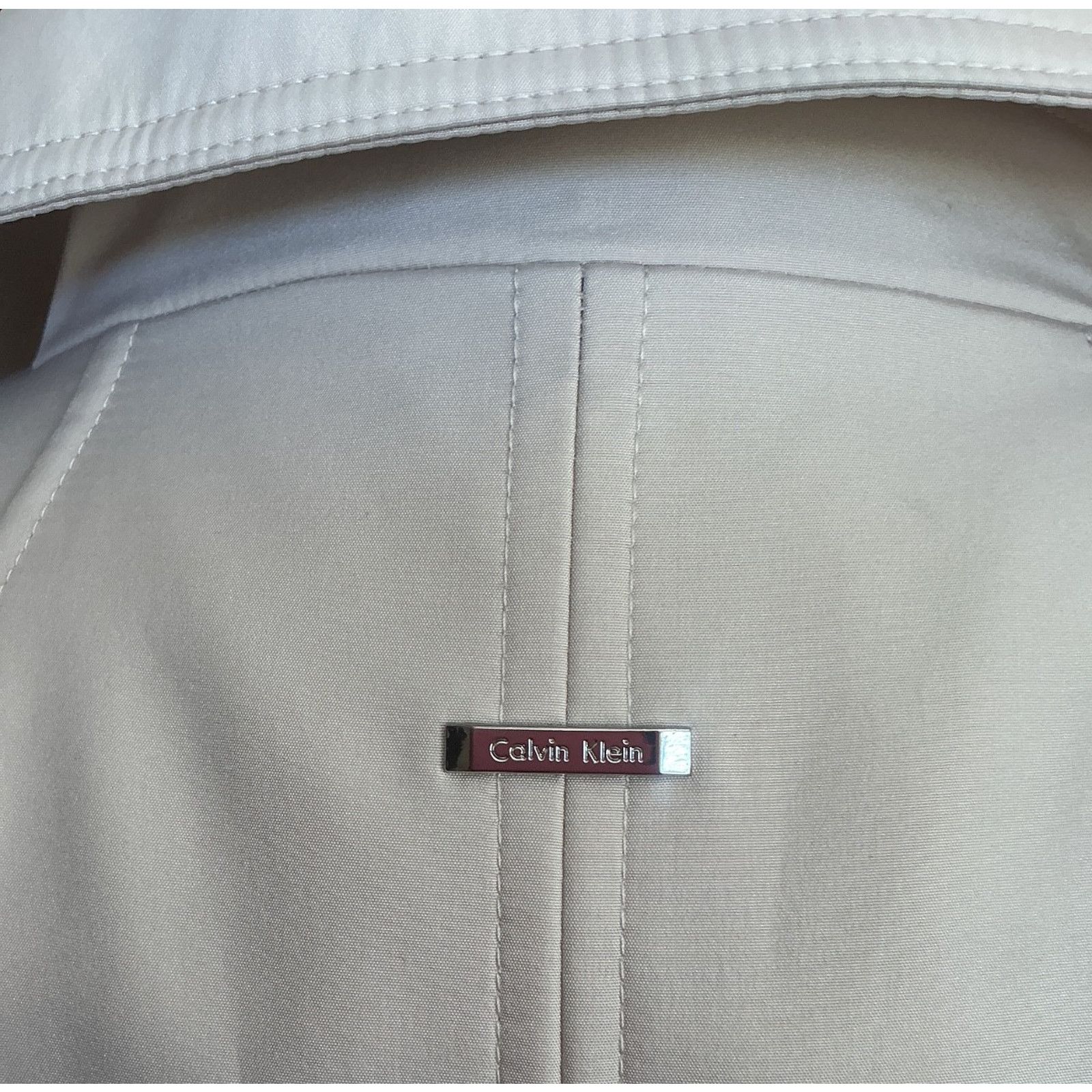 Calvin Klein CALVIN KLEIN DOUBLE BREASTED BELTED BEIGE RAIN COAT - NEW Size XL / US 12-14 / IT 48-50 - 9 Thumbnail