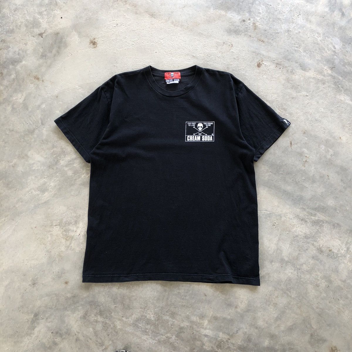 Japanese Brand × Vintage CREAM SODA Rare Gothic Spellout Design T-Shirt Size US L / EU 52-54 / 3 - 1 Thumbnail