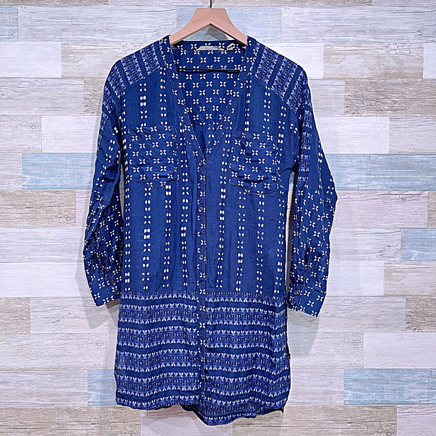 Athleta ATHLETA Swim Ikat Kaftan Cover Up Blue Womens XS Size XS / US 0-2 / IT 36-38 - 1 Thumbnail