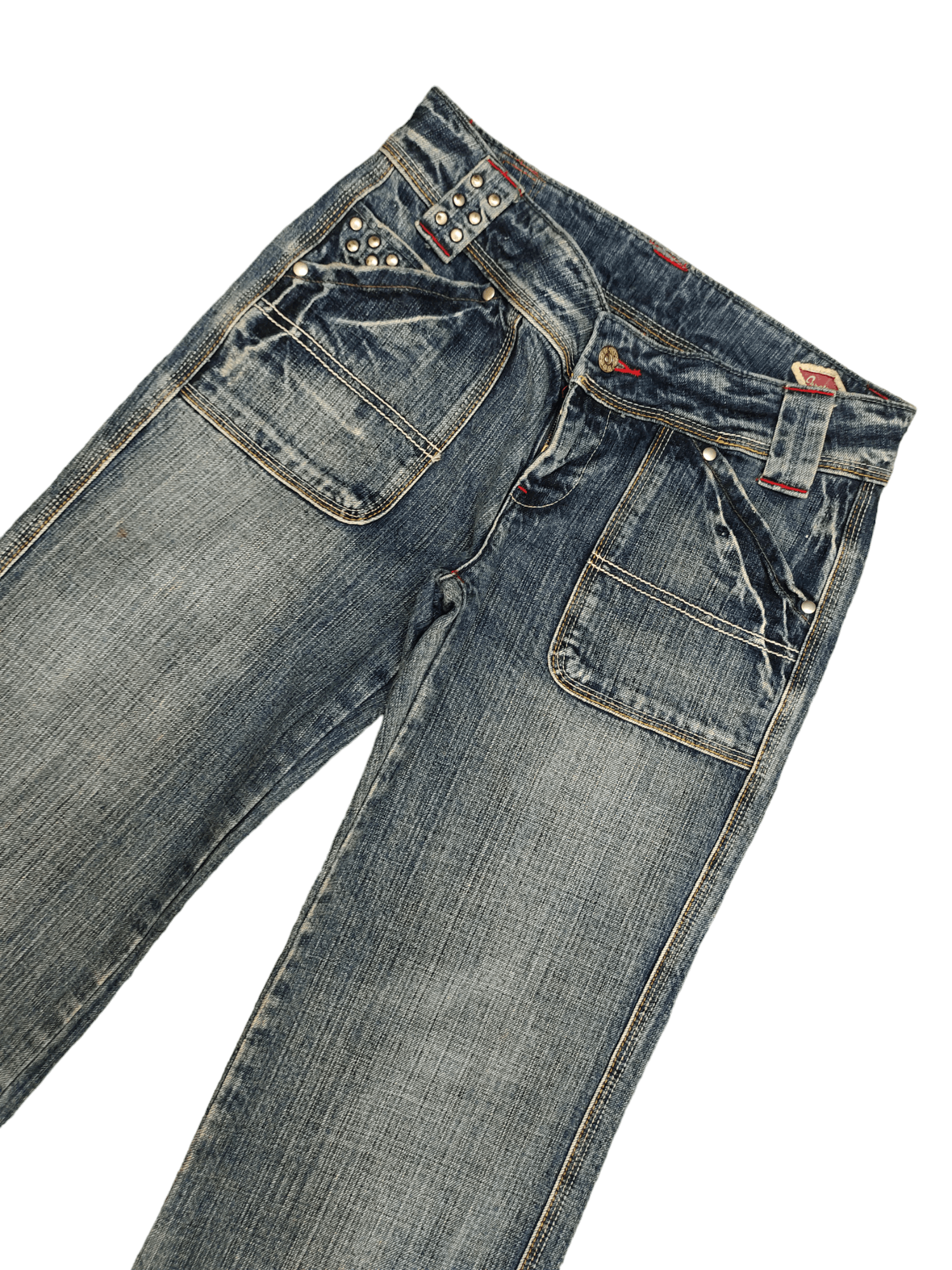Hysteric Glamour × Undercover Flare Jeans Camel Road Faded Low Rise Wide Leg Boot Cut Goa Size US 29 - 4 Thumbnail