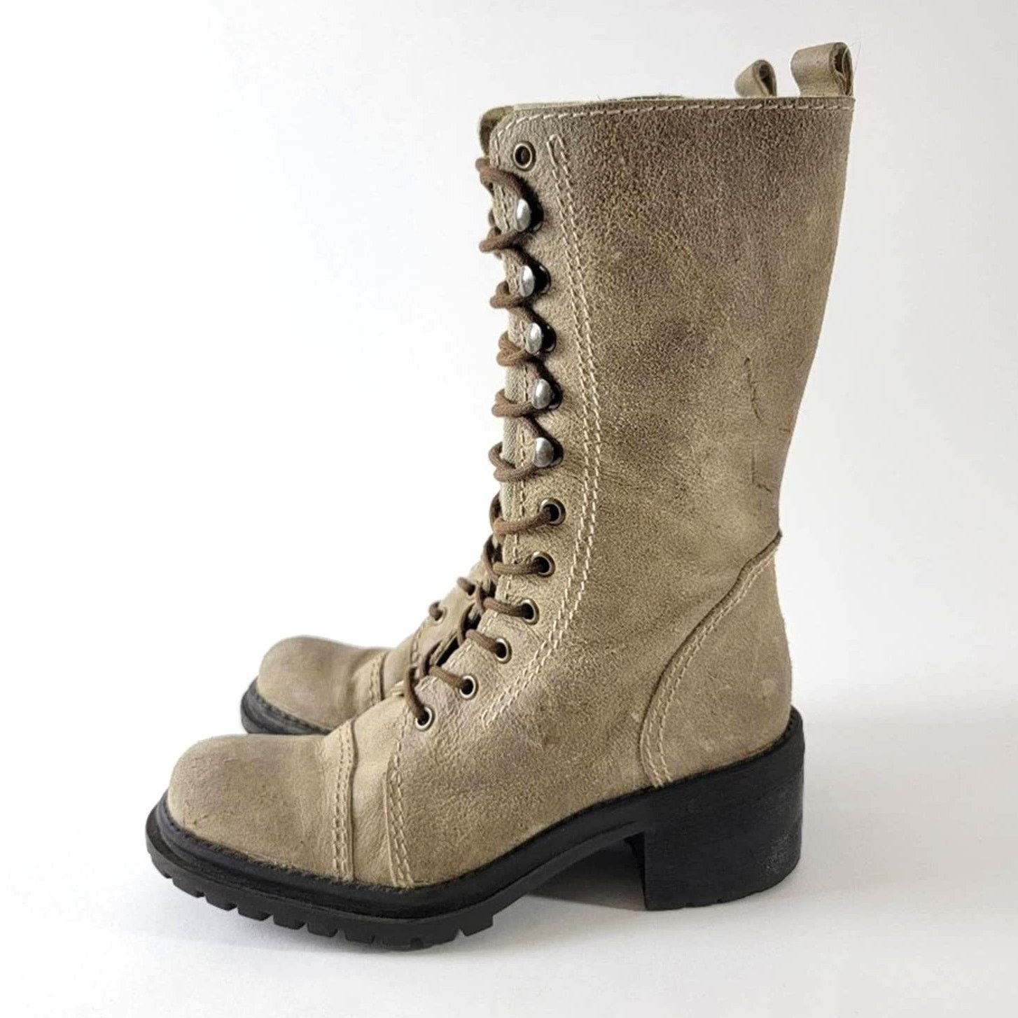 ESPIRIT Vintage 90s Grunge Combat Chunky Platform Boots - 7 Size US 7 / IT 37 - 5 Thumbnail