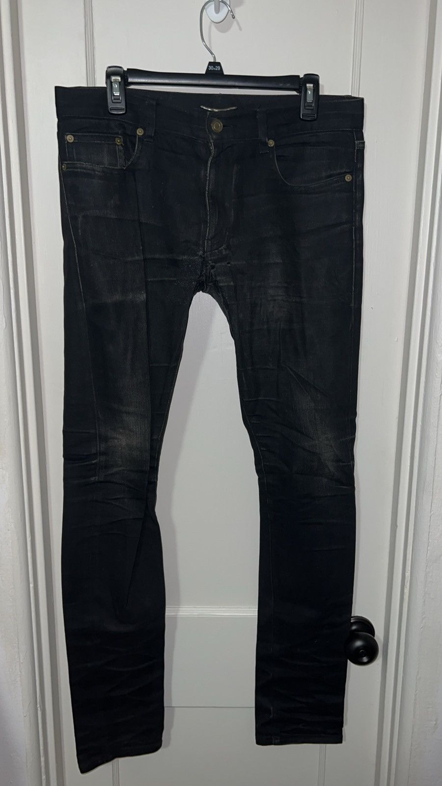 image of D02 M/sk - Lw Saint Laurent Paris Jeans In Black, Men's (Size 33)