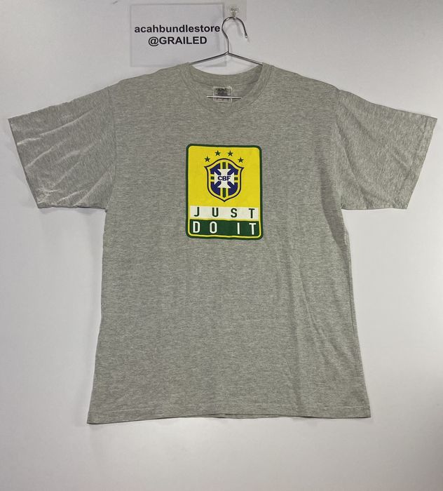 VTG NIKE BRAZIL FUTEBOL DRI-FIT T-SHIRT MEN'S SIZE XL