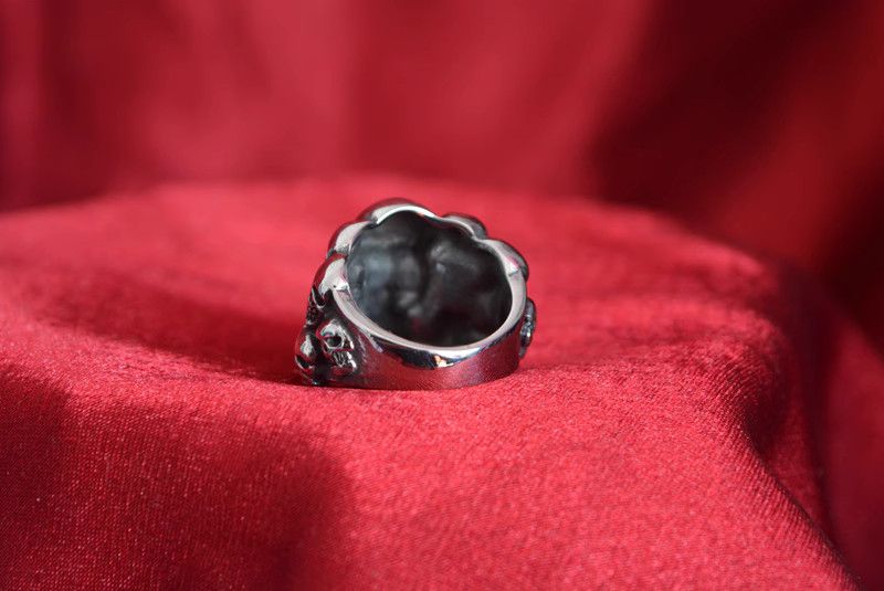 Jewelry Skull Dark Jewelry Rings Open Size Chrome Ring (Size 7-13) Size ONE SIZE - 5 Thumbnail
