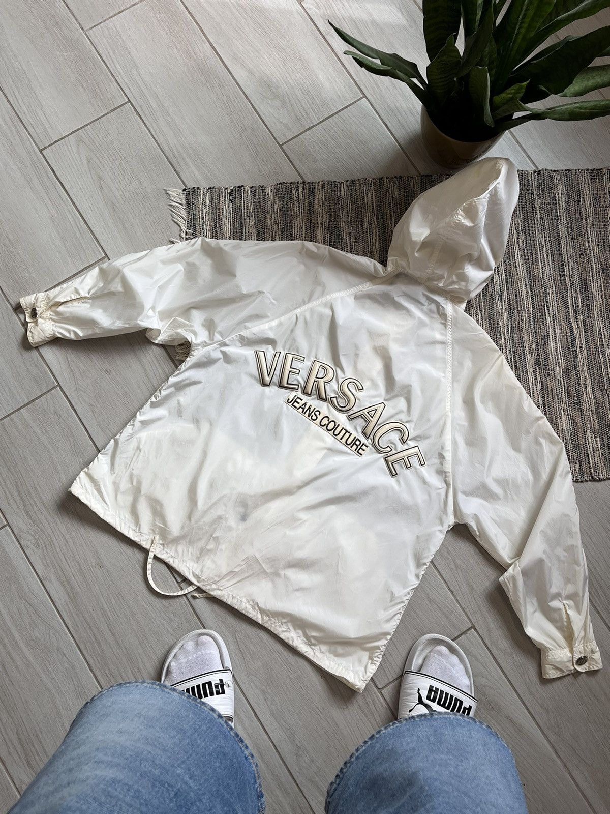 Versace Jeans Couture × Vintage Vintage Versace jeans couture windbreaker raincoat jacket Size US L / EU 52-54 / 3 - 5 Thumbnail