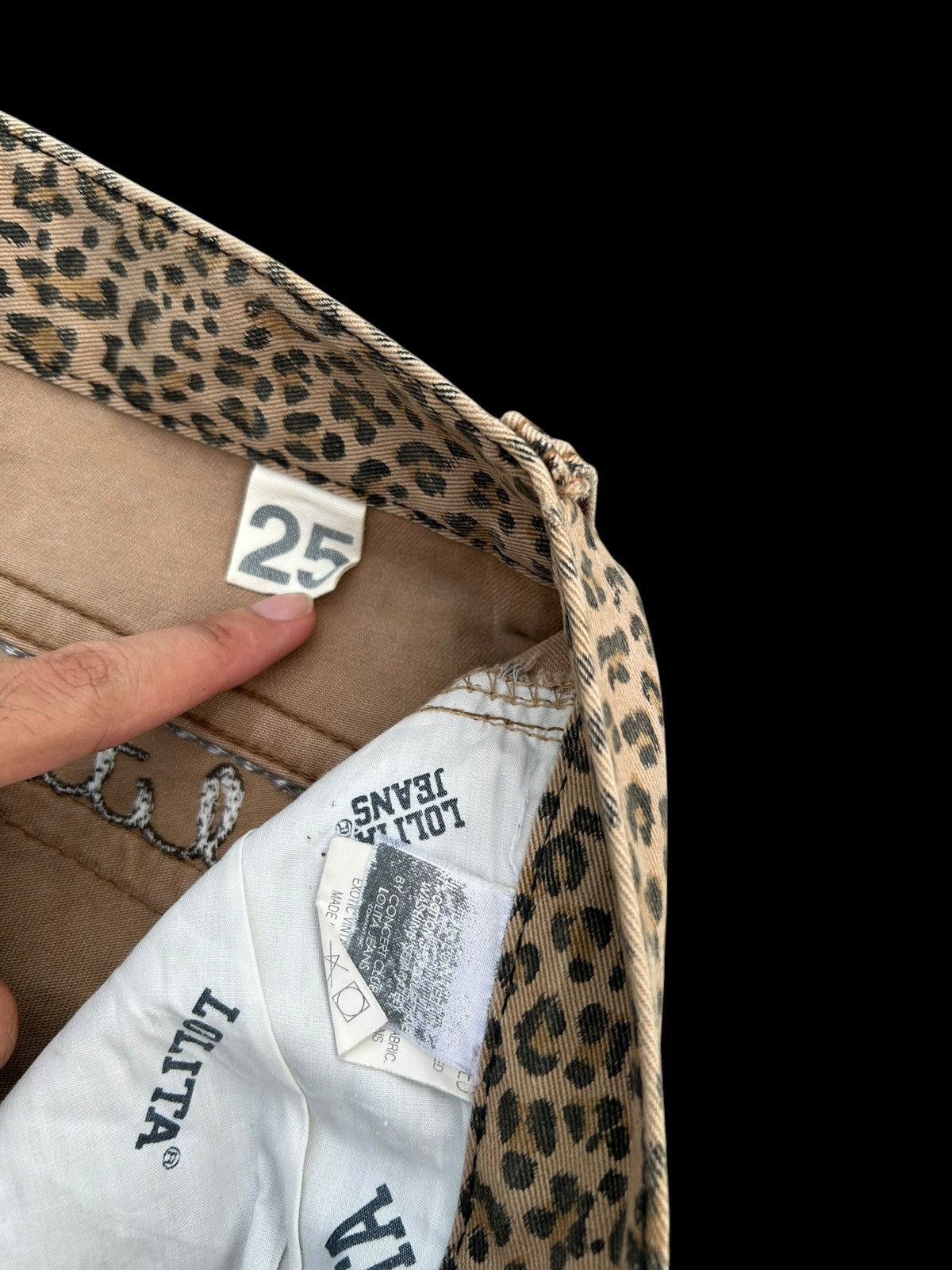 Kapital YOSHITOMO NARA LOLITA Exotic Leopard Distressed Denim Jeans Size US 29 - 11 Thumbnail