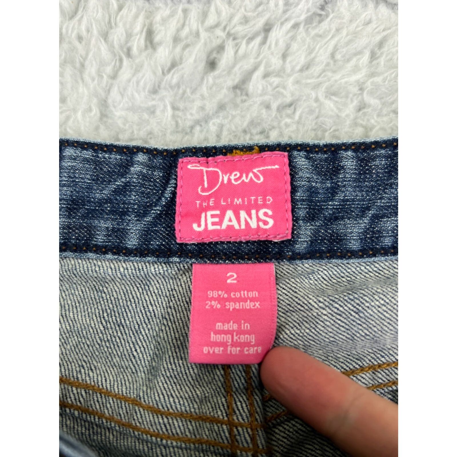 Vintage The Limited Jeans Women 2 Blue Denim Distressed Low Rise 26x30 Drew Cotton Size 26" / US 2 / IT 38 - 6 Thumbnail