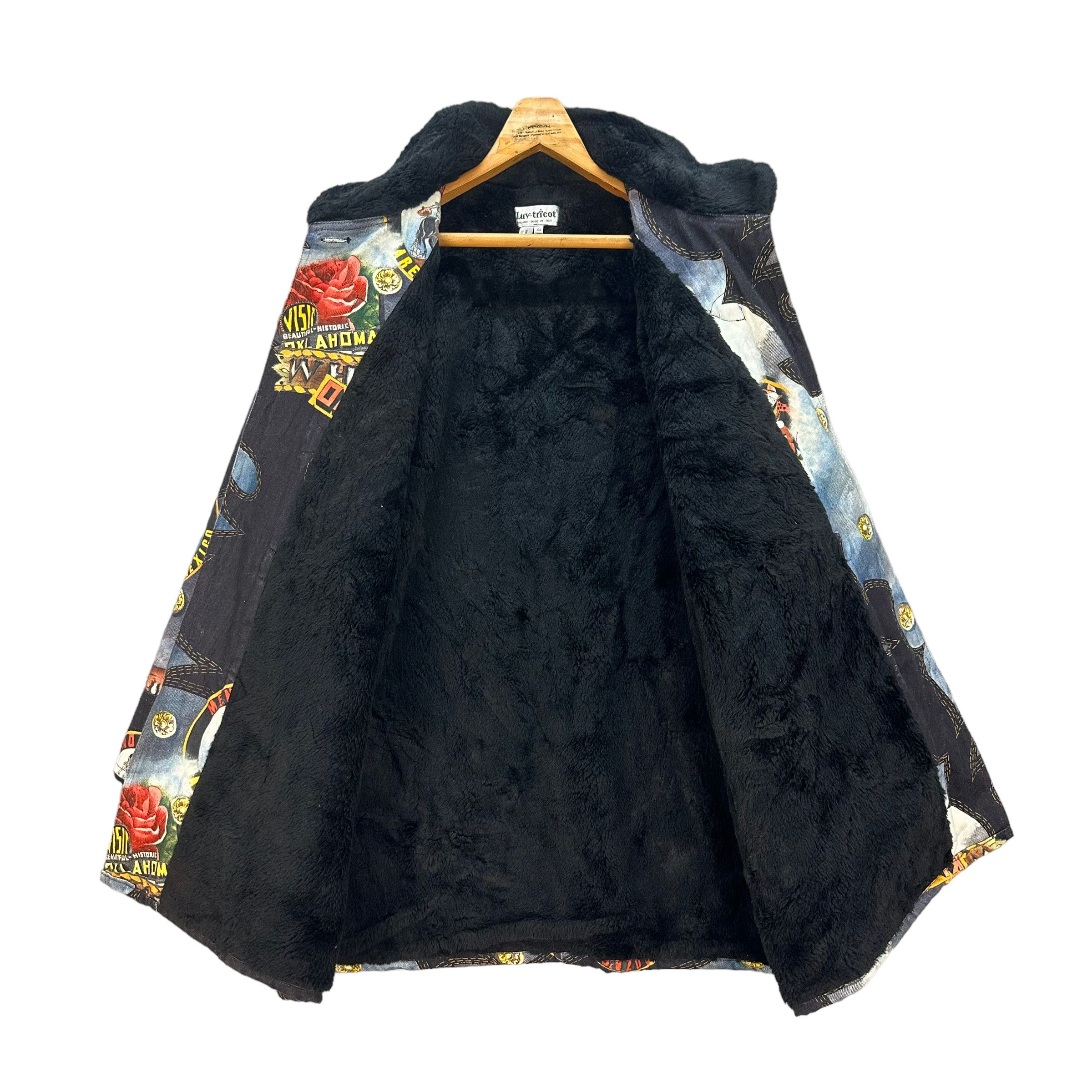 Vintage LUV TRICOT FULLPRINT SHERPA DUFFLE COAT #8294-002 Size M / US 6-8 / IT 42-44 - 6 Thumbnail