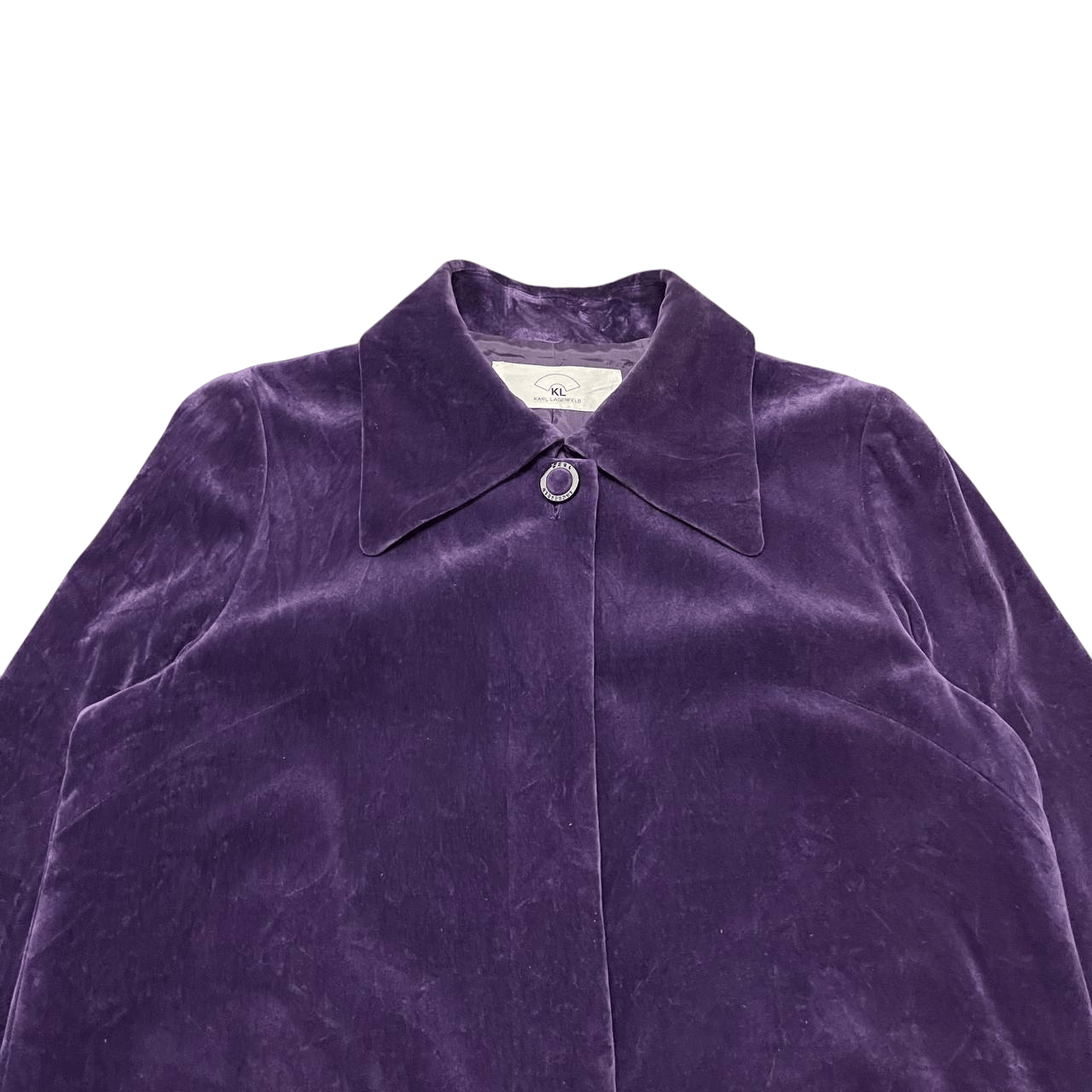 Karl Lagerfeld Karl Lagerfeld Velvet Long Coat Purple Size US S / EU 44-46 / 1 - 2 Thumbnail
