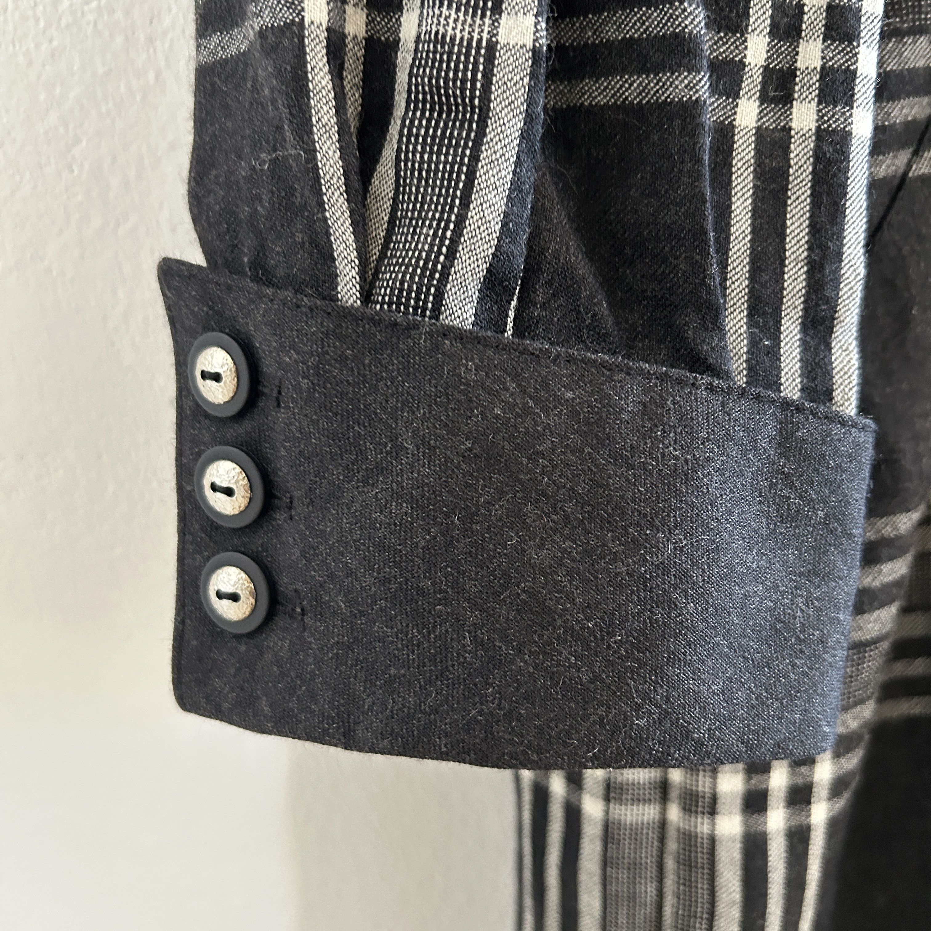Vintage Vintage 80s Wool Plaid Double Breasted Midi Dress Size XL / US 12-14 / IT 48-50 - 11 Thumbnail