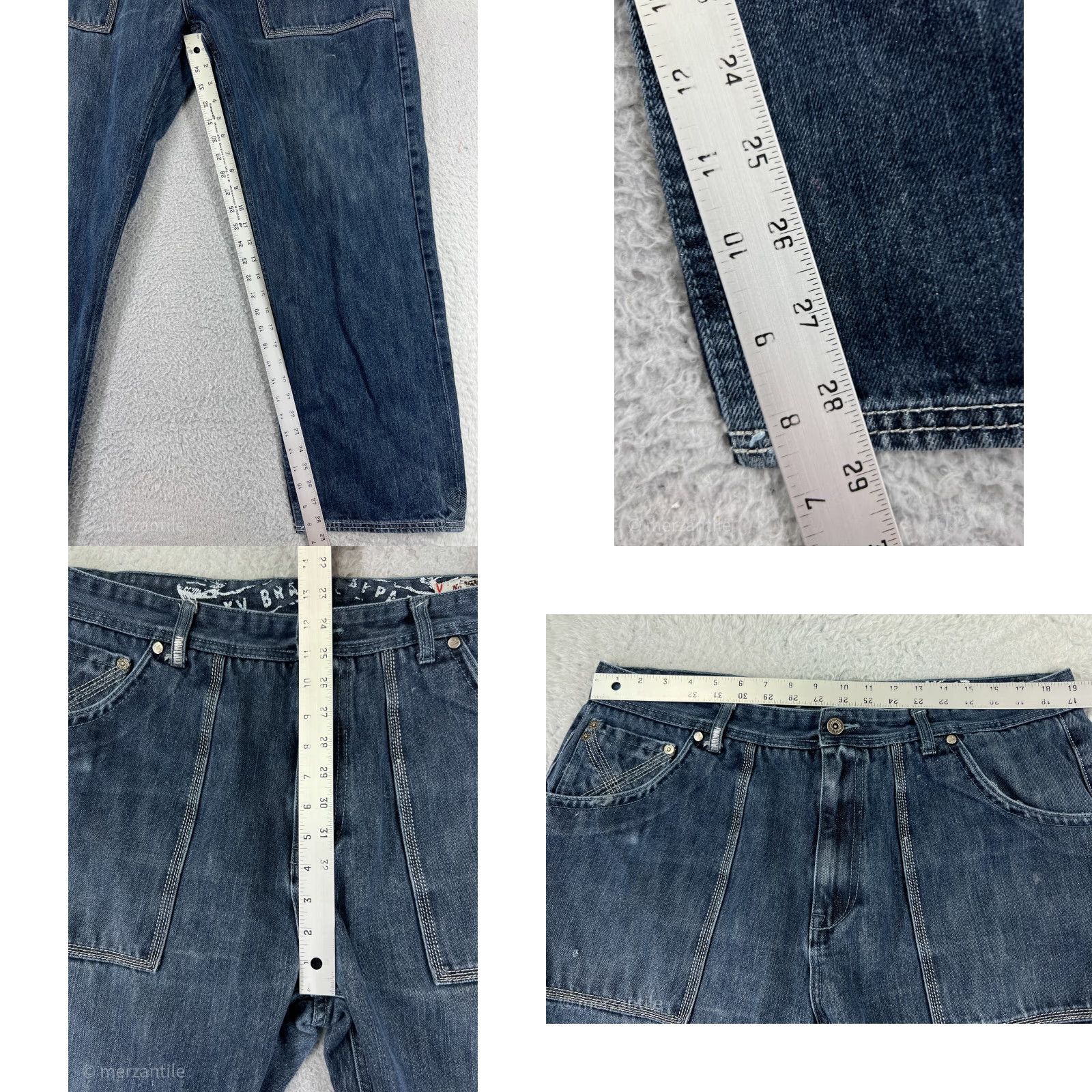 Phat Farm VINTAGE Phat Farm Jeans Men 40 Blue Denim Hip Hop Street Wear 5-Pocket Design Regular Straight Mid Rise 40 in Inseam 28 in Cotton Stretch Embroidered Size US 40 / EU 56 - 9 Thumbnail