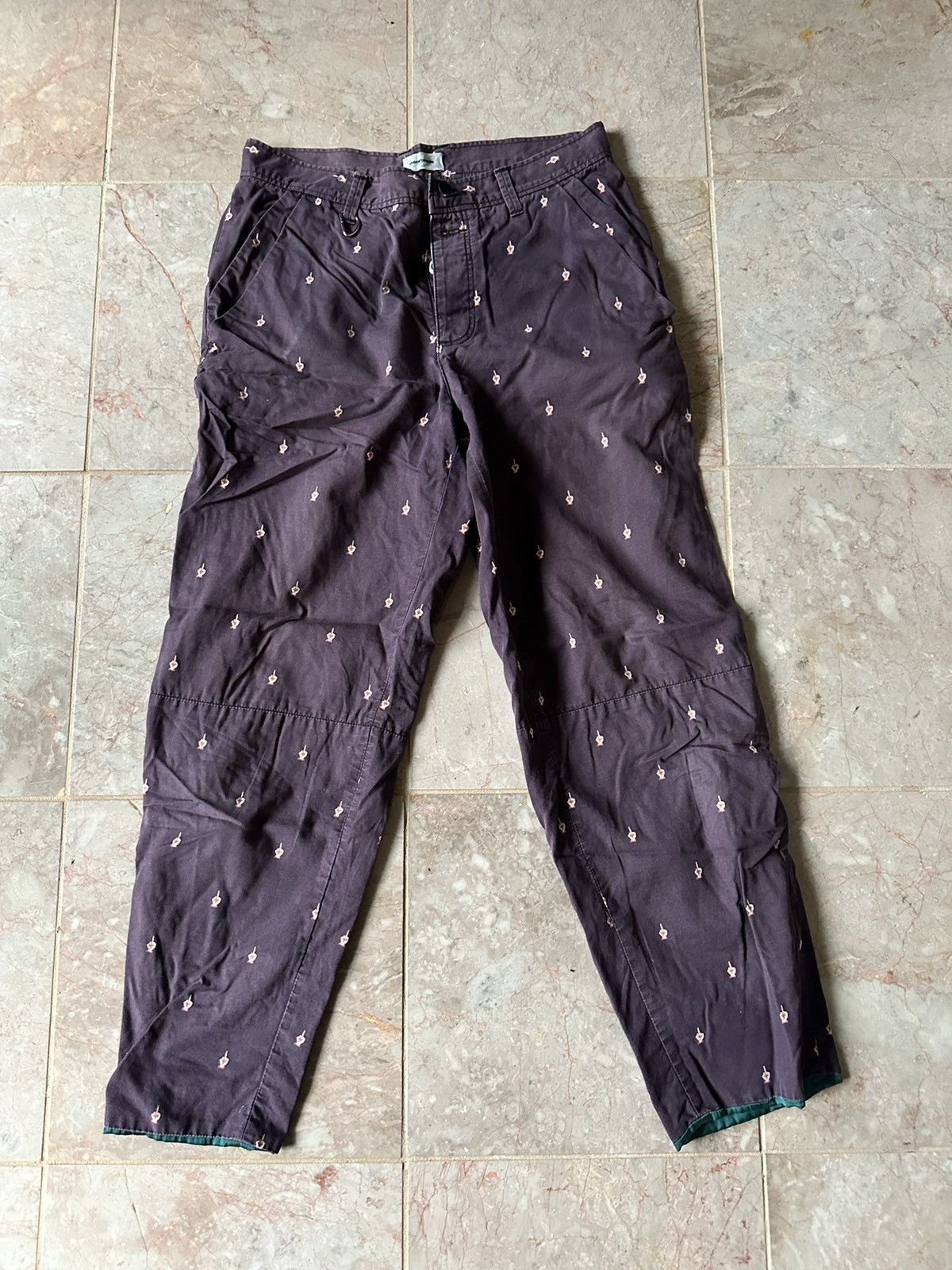 image of Undercover Middle Finger Pants in Purple, Men's (Size 30)