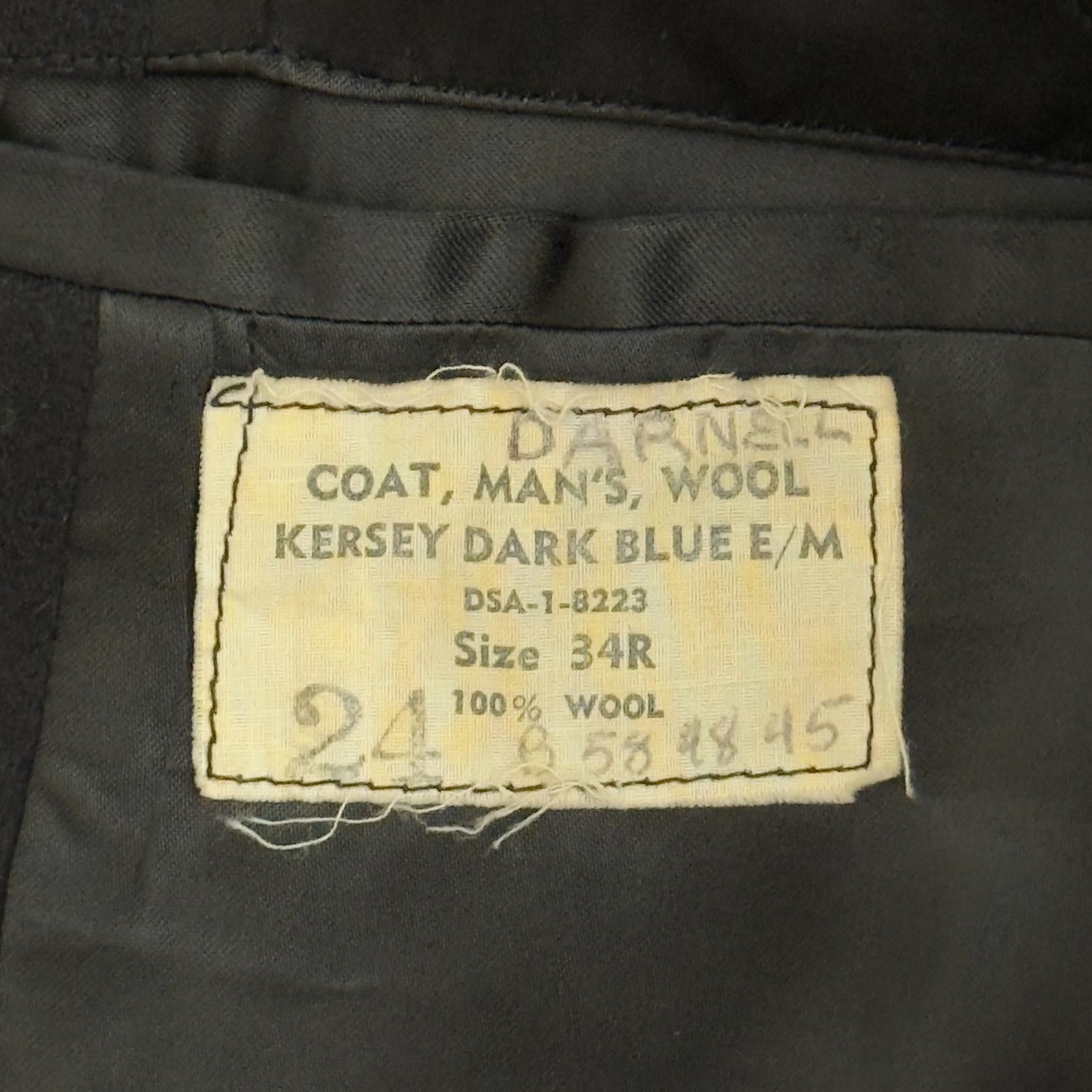 Other Authentic 1960s US Navy Kersey Wool Peacoat Dark Blue 34R Size US M / EU 48-50 / 2 - 5 Thumbnail