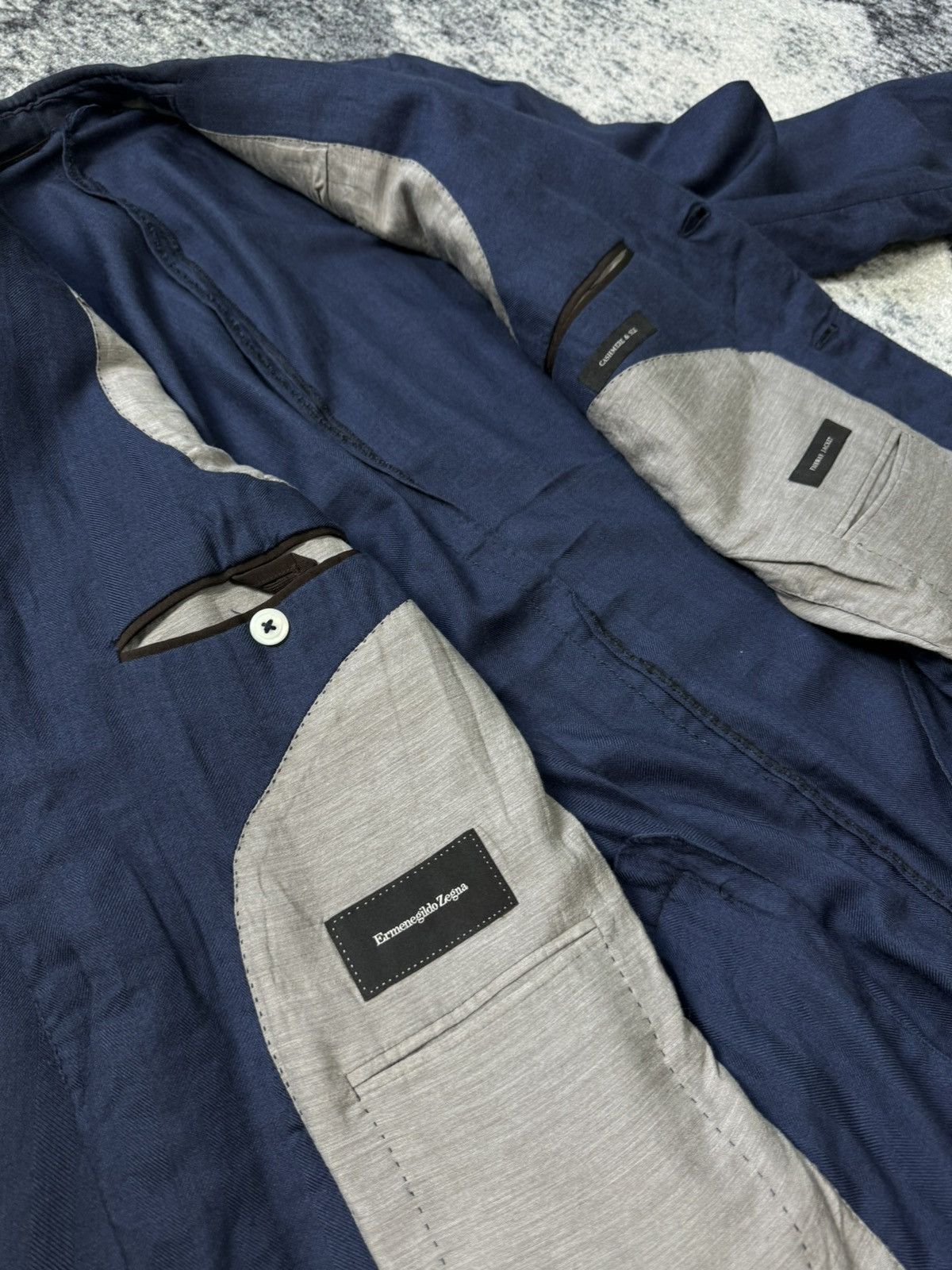 Ermenegildo Zegna Vintage Ermenegildo Zegna Blazer Navy Blue Fairway Jacket Size 50R - 5 Thumbnail