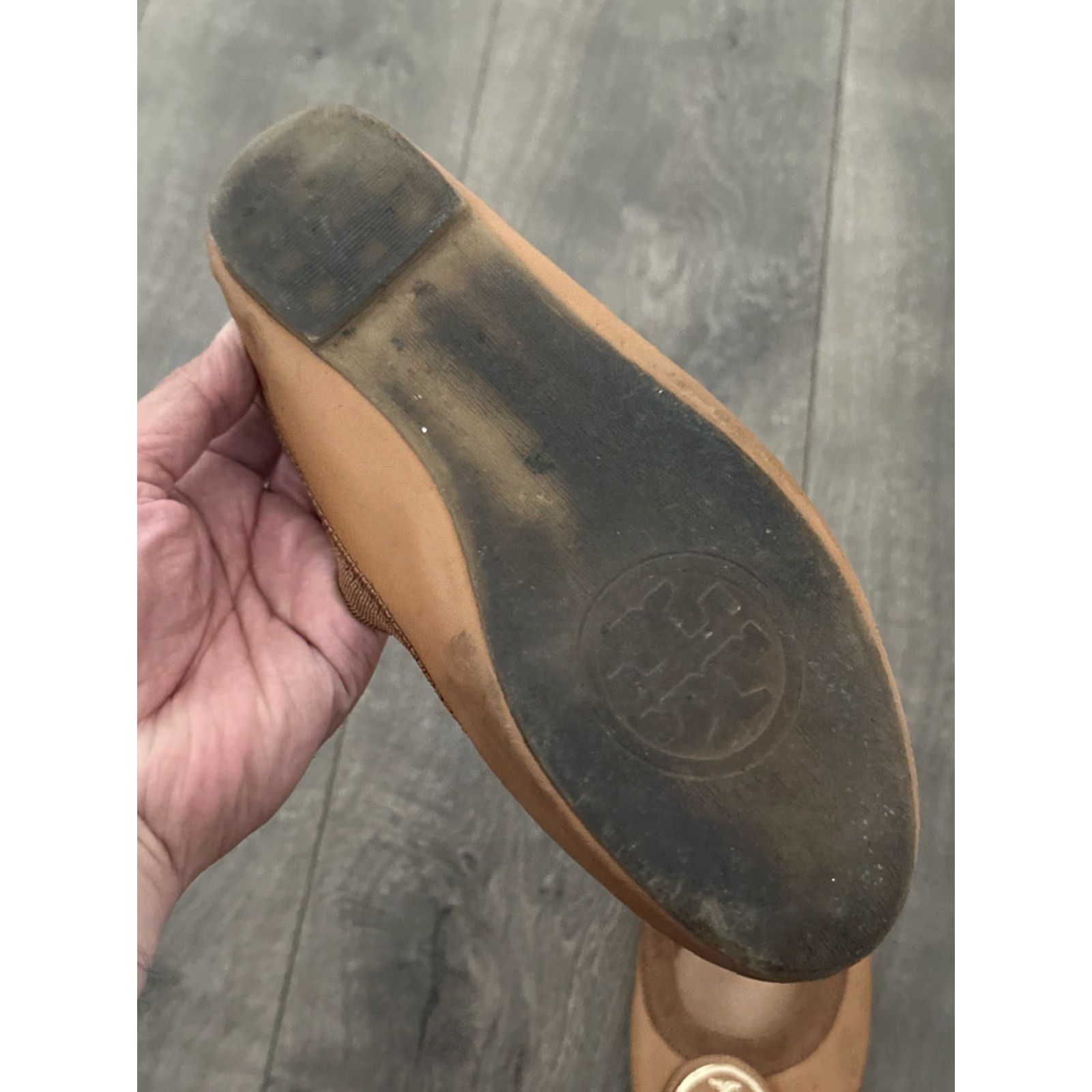 Tory Burch Tory Burch Flat Women US 7.5 Tan Leather Ballet Flats Womens Size US 7.5 / IT 37.5 - 4 Thumbnail