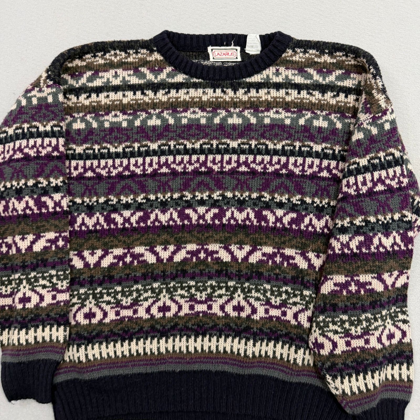 Vintage Vintage Lazarus Sweater Extra Large Geometric Fair Isle Size US XL / EU 56 / 4 - 2 Thumbnail