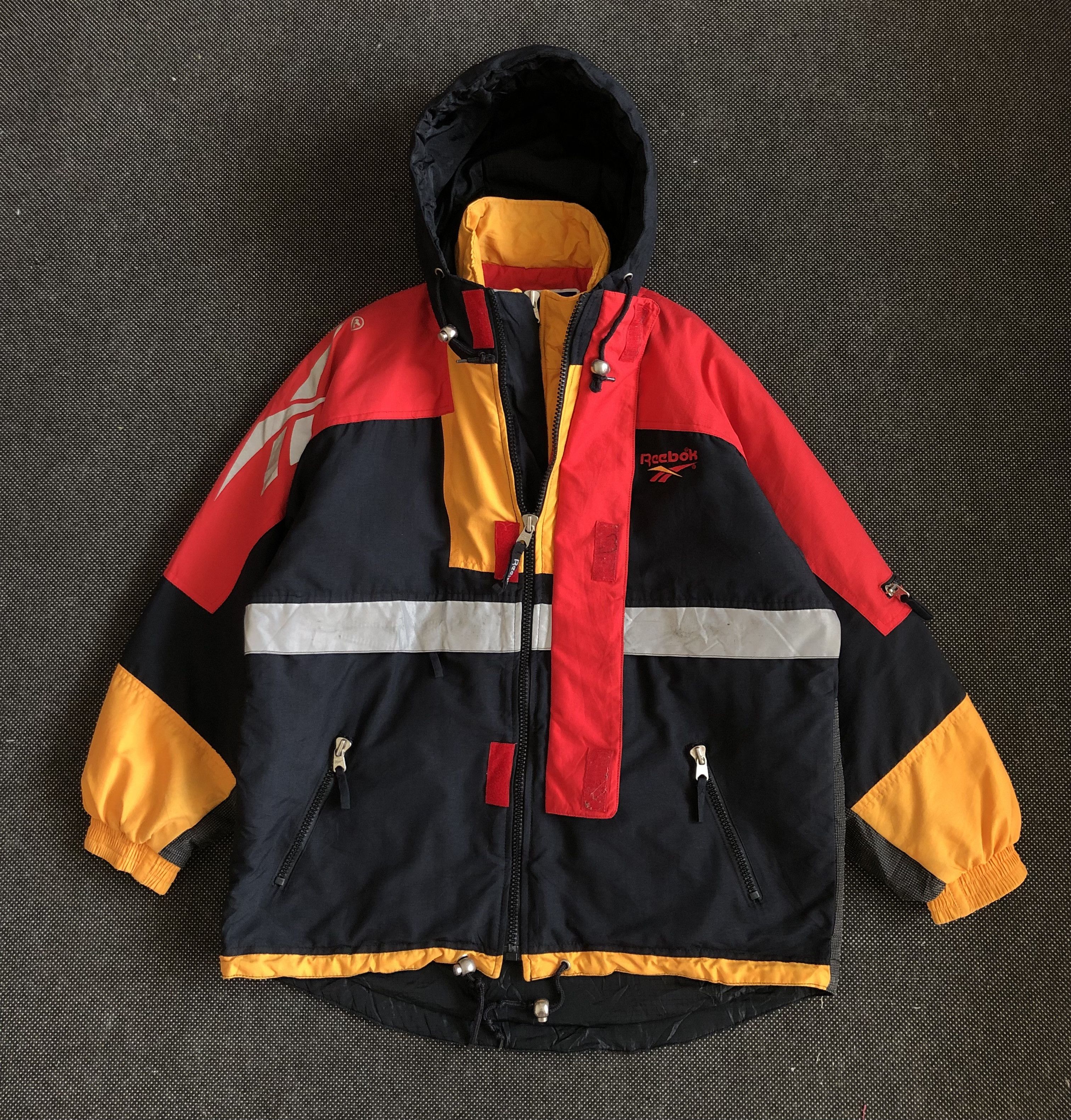 Reebok RARE🔥VINTAGE 90’S PLANET REEBOK OUTDOOR REFLECTOR JACKET Size US XL / EU 56 / 4 - 1 Thumbnail