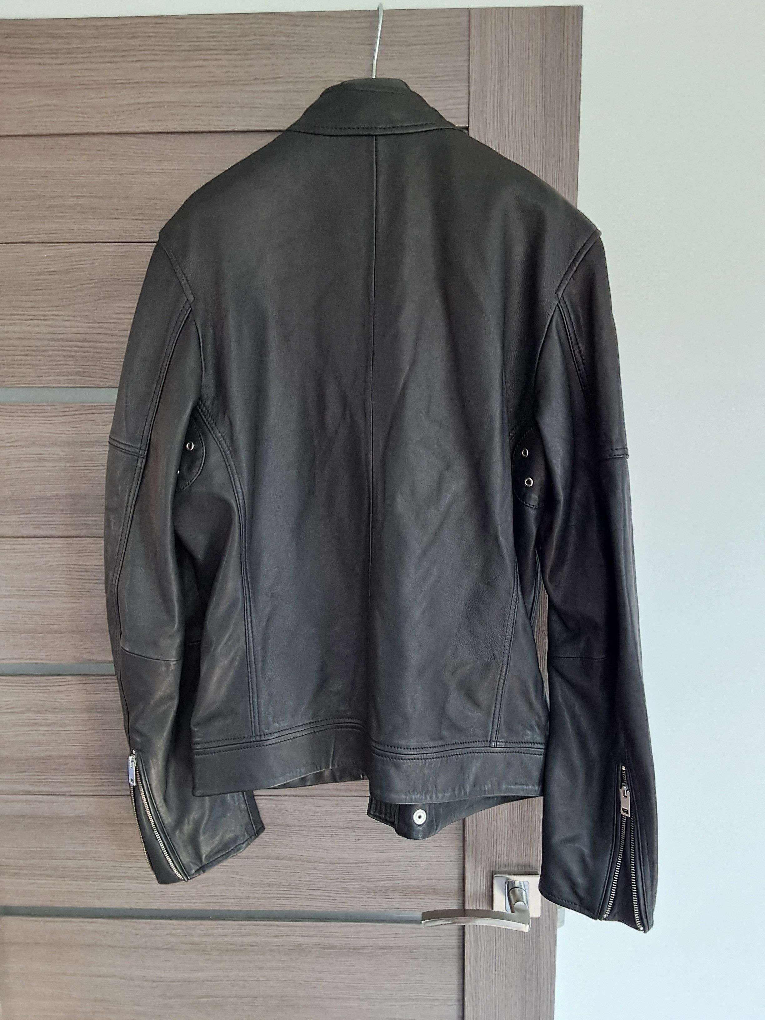 Diesel Diesel Lambskin Leather Biker Jacket Red Sleeve Lining Size US L / EU 52-54 / 3 - 6 Thumbnail