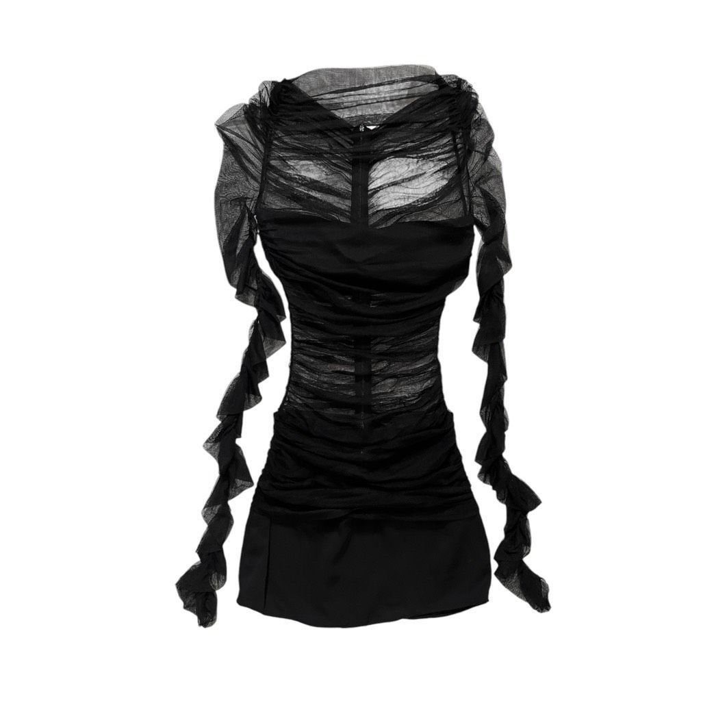 Christopher Esber Christopher Esber Semblance Tulle Overlay Dress in Black Size XS / US 0-2 / IT 36-38 - 2 Thumbnail