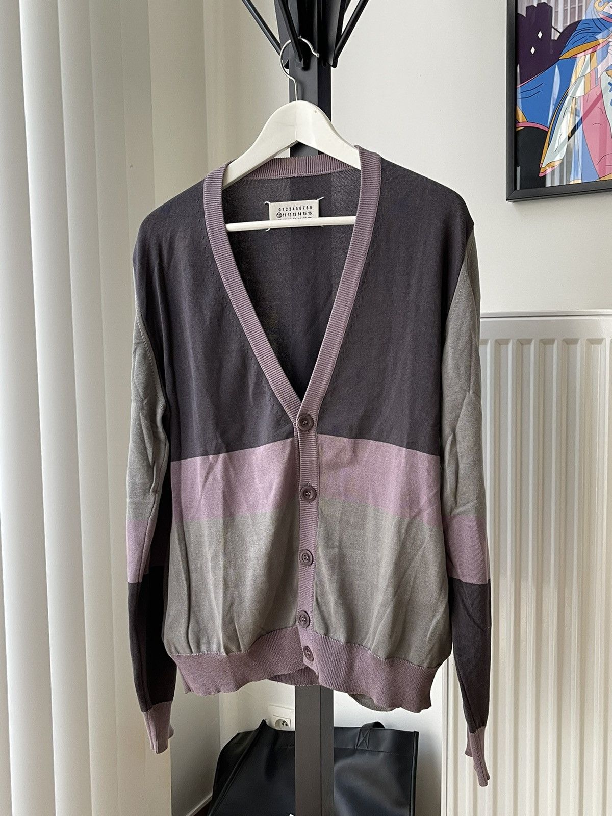 Maison Margiela Maison Margiela SS07 Grey/Purple Stripes Cardigan Size US M / EU 48-50 / 2 - 3 Thumbnail