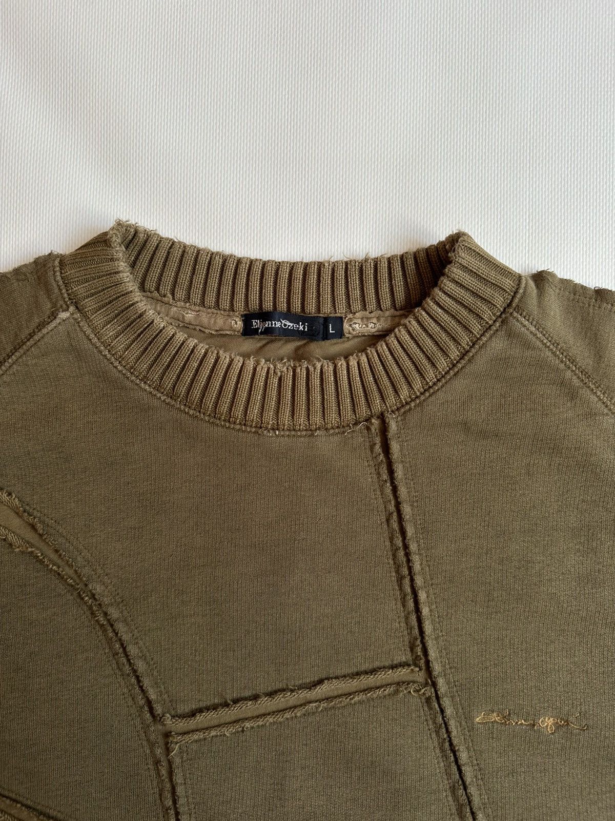 Japanese Brand Etienne Ozeki Patchwork Sweatshirt Size US L / EU 52-54 / 3 - 8 Thumbnail