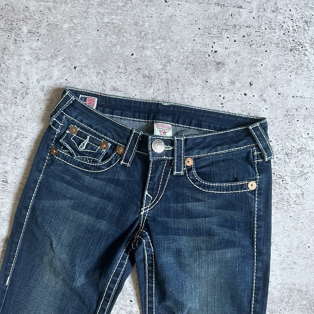 True Religion × Vintage True Religion Billy Big T Vintage denim big logo Jeans pants Size 27" / US 4 / IT 40 - 5 Thumbnail