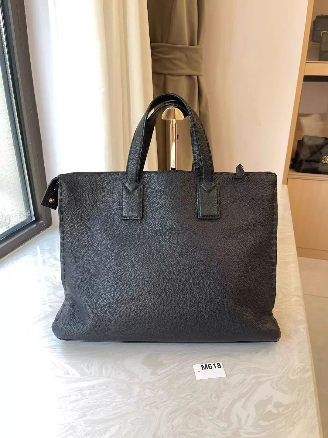 Fendi Fendi 925 Silver-Tone Tote Bag 40x30 Good Condition Size ONE SIZE - 3 Thumbnail