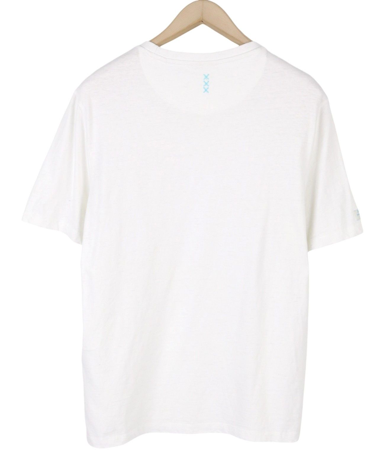 Scotch & Soda M White Cotton Linen Tricot T-Shirt 88583 Size US M / EU 48-50 / 2 - 2 Thumbnail