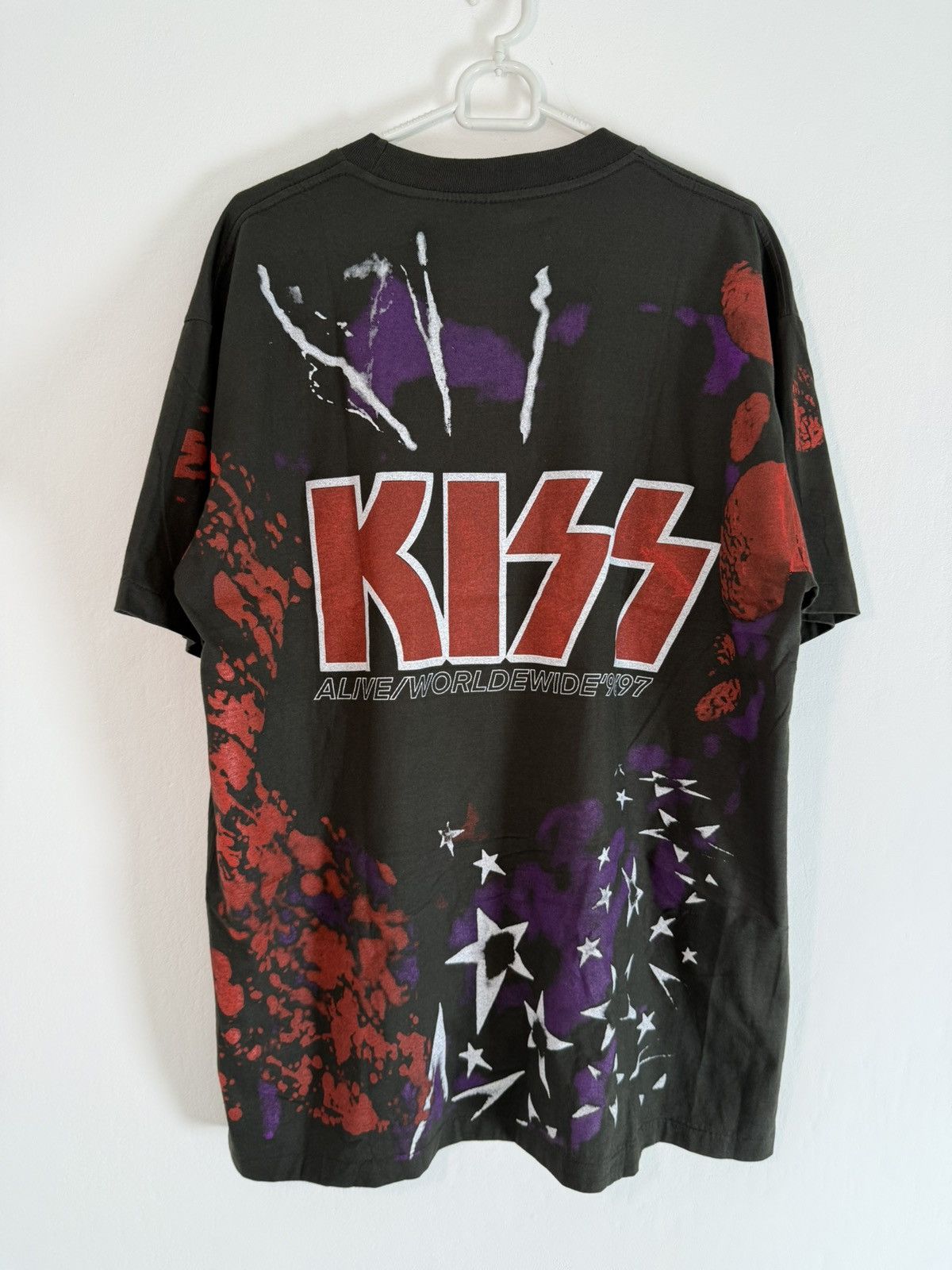 Vintage Kiss metal tee merch vintage t shirt band rock big faces XL Size US XL / EU 56 / 4 - 4 Thumbnail