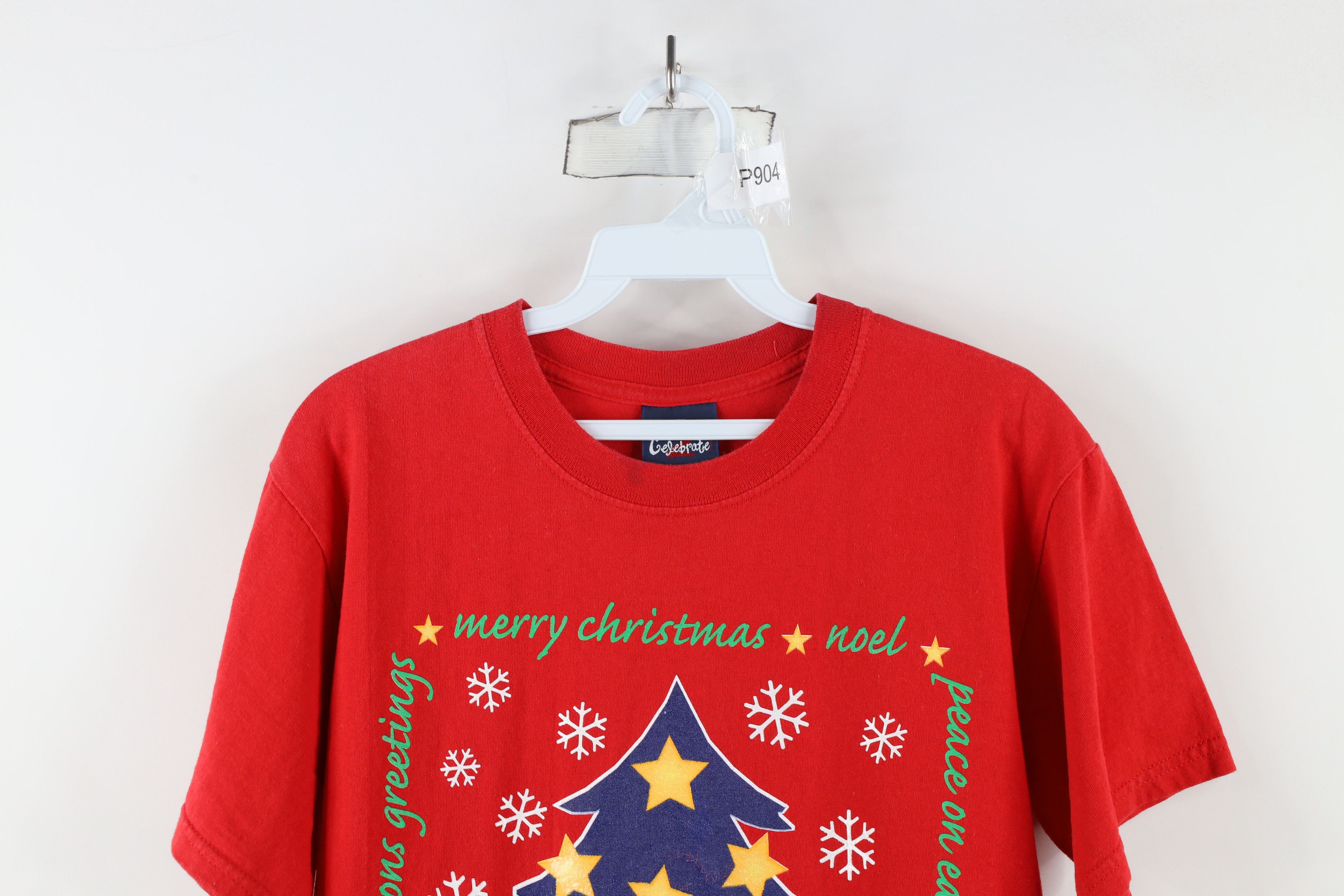 Vintage Vintage 90s Streetwear Merry Christmas Snowman Tree T-Shirt Size M / US 6-8 / IT 42-44 - 2 Thumbnail