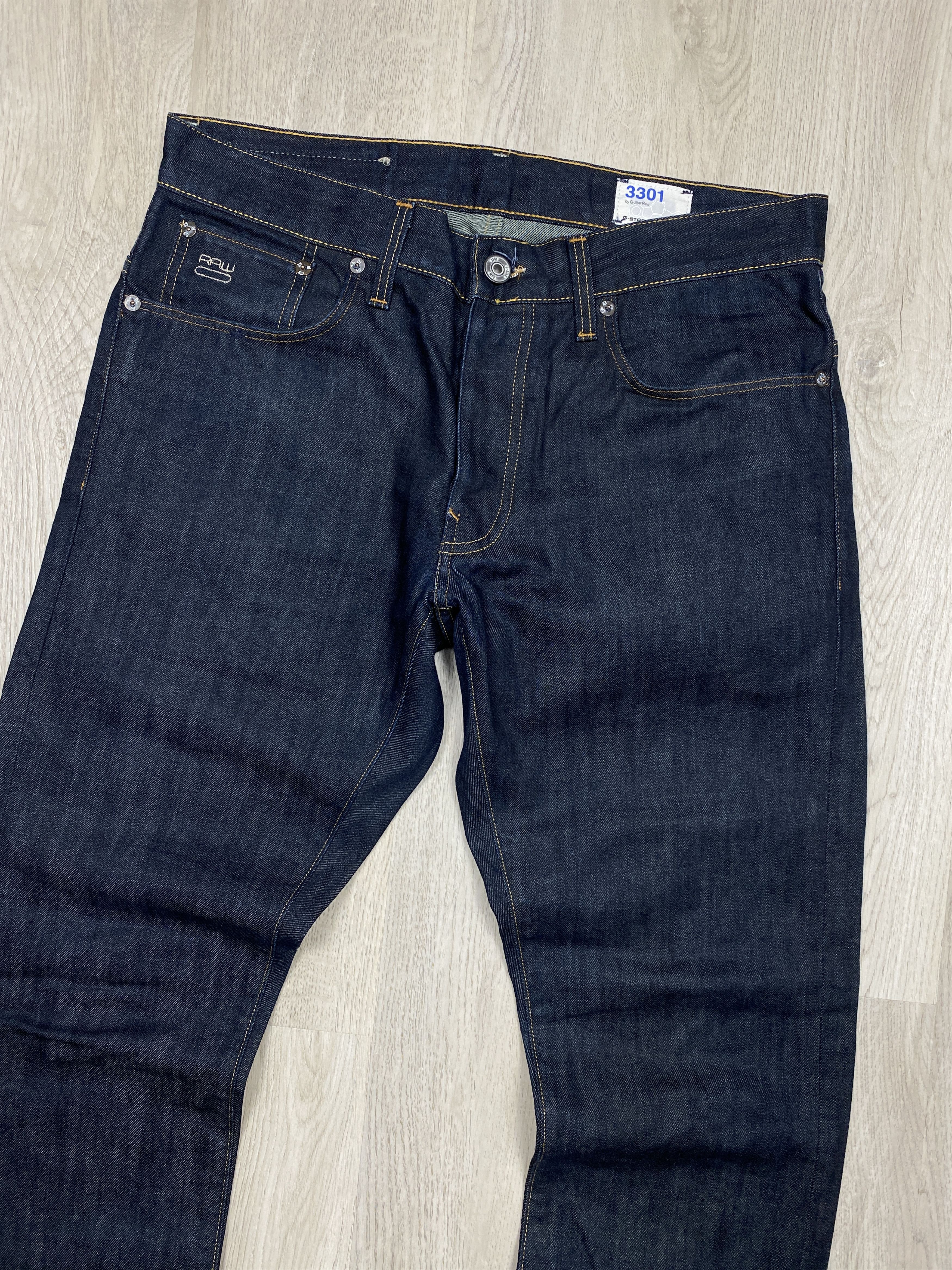 G-Star G Star Raw 3301 Slim Mens Denim Pants Jeans Size US 34 / EU 50 - 2 Thumbnail