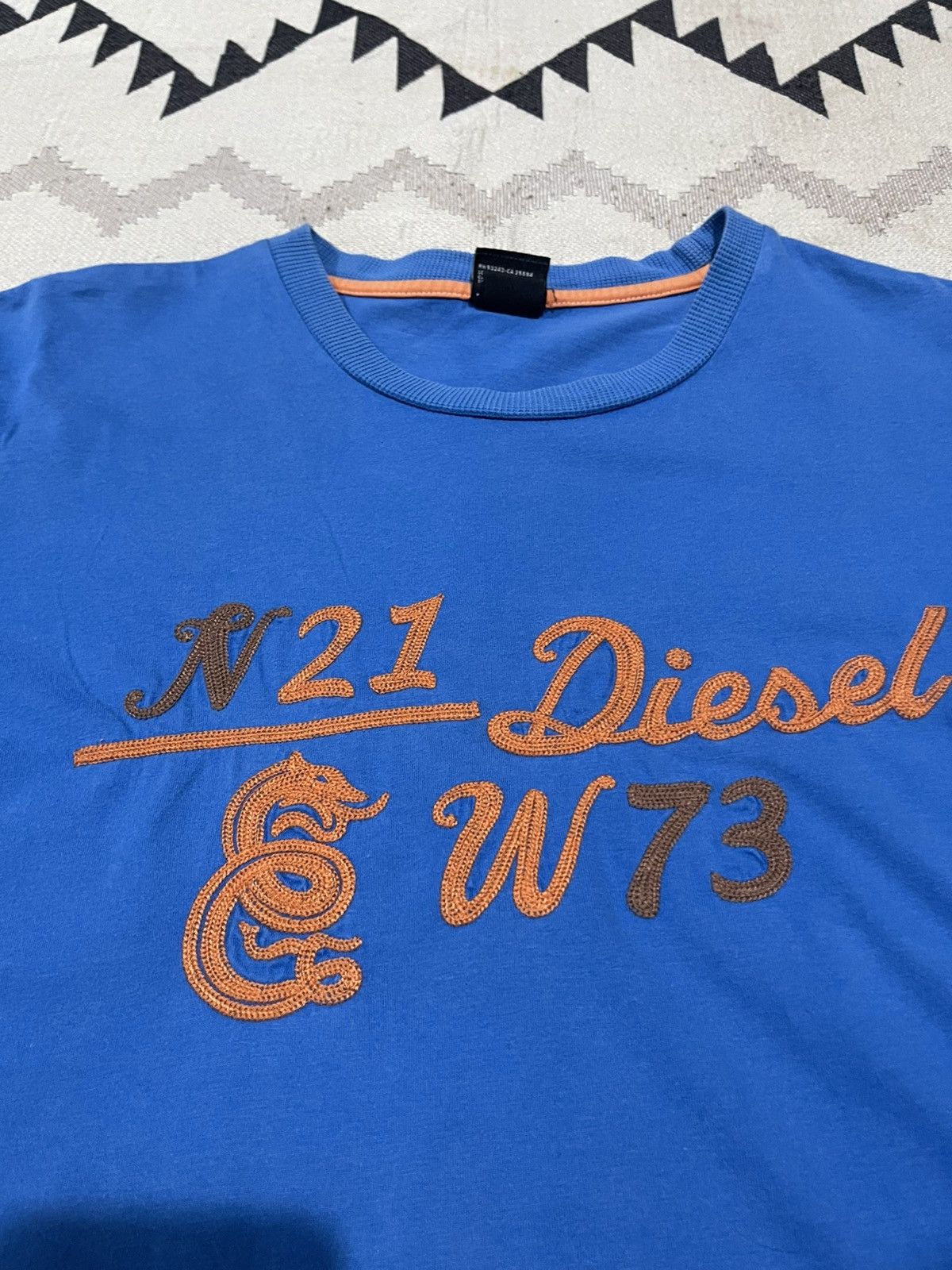 Diesel 2000s DIESEL N21 EMBROIDERED SPELLOUT TSHIRT Size US M / EU 48-50 / 2 - 6 Thumbnail