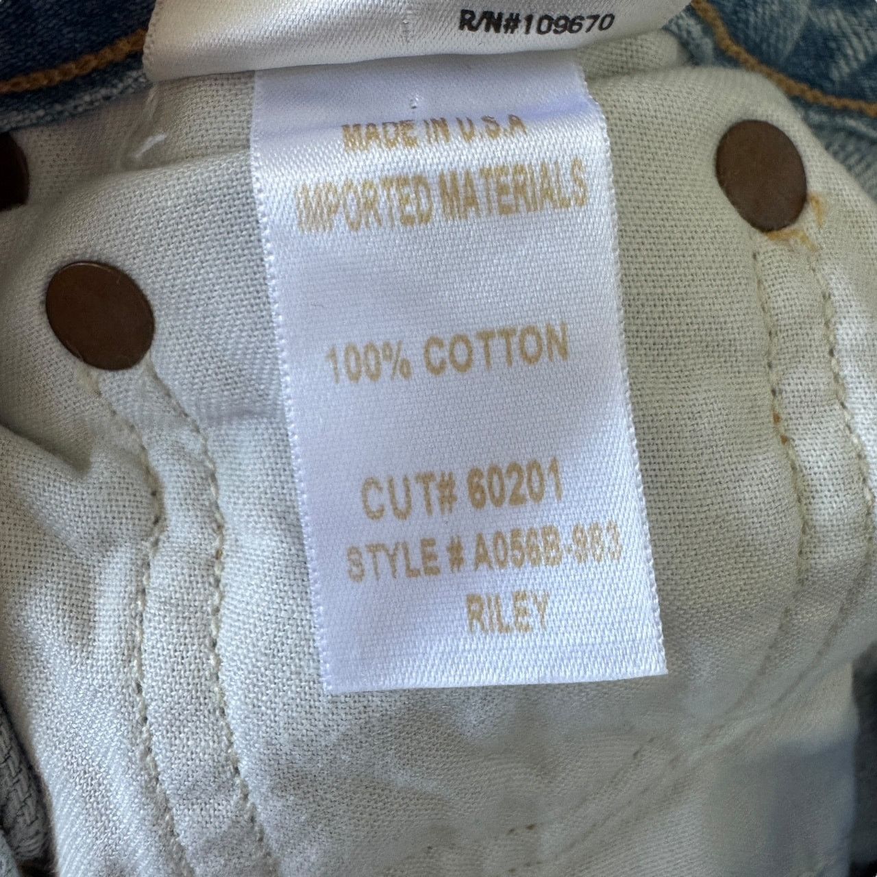 Agolde AGOLDE Riley High Rise Straight Crop Jean Shatter Wash Size 23" - 8 Thumbnail