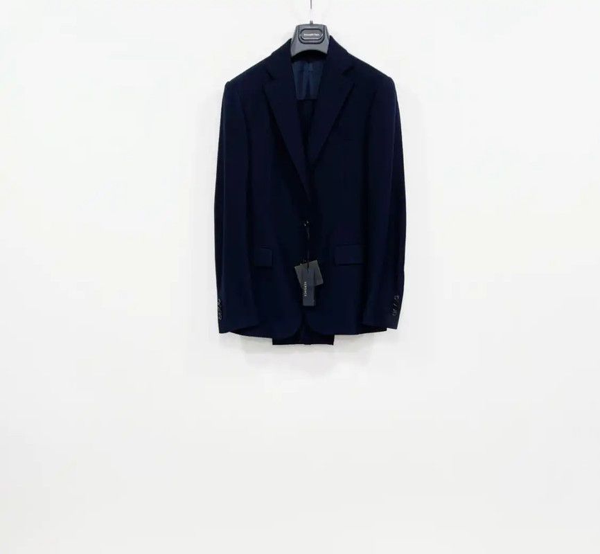 Versace Versace Dark Blue Wool Men's Outerwear 0089 Size US S / EU 44-46 / 1 - 1 Thumbnail