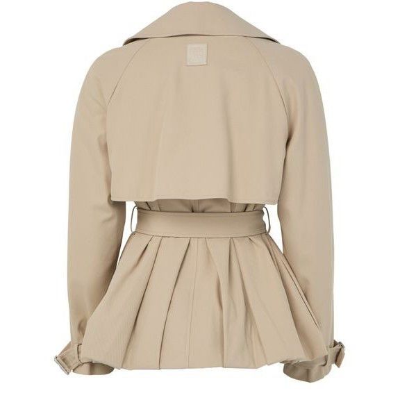 Loewe LOEWE Elegant Ruffle Balloon Beige Brown Cotton Jacket New & Size XS / US 0-2 / IT 36-38 - 2 Thumbnail