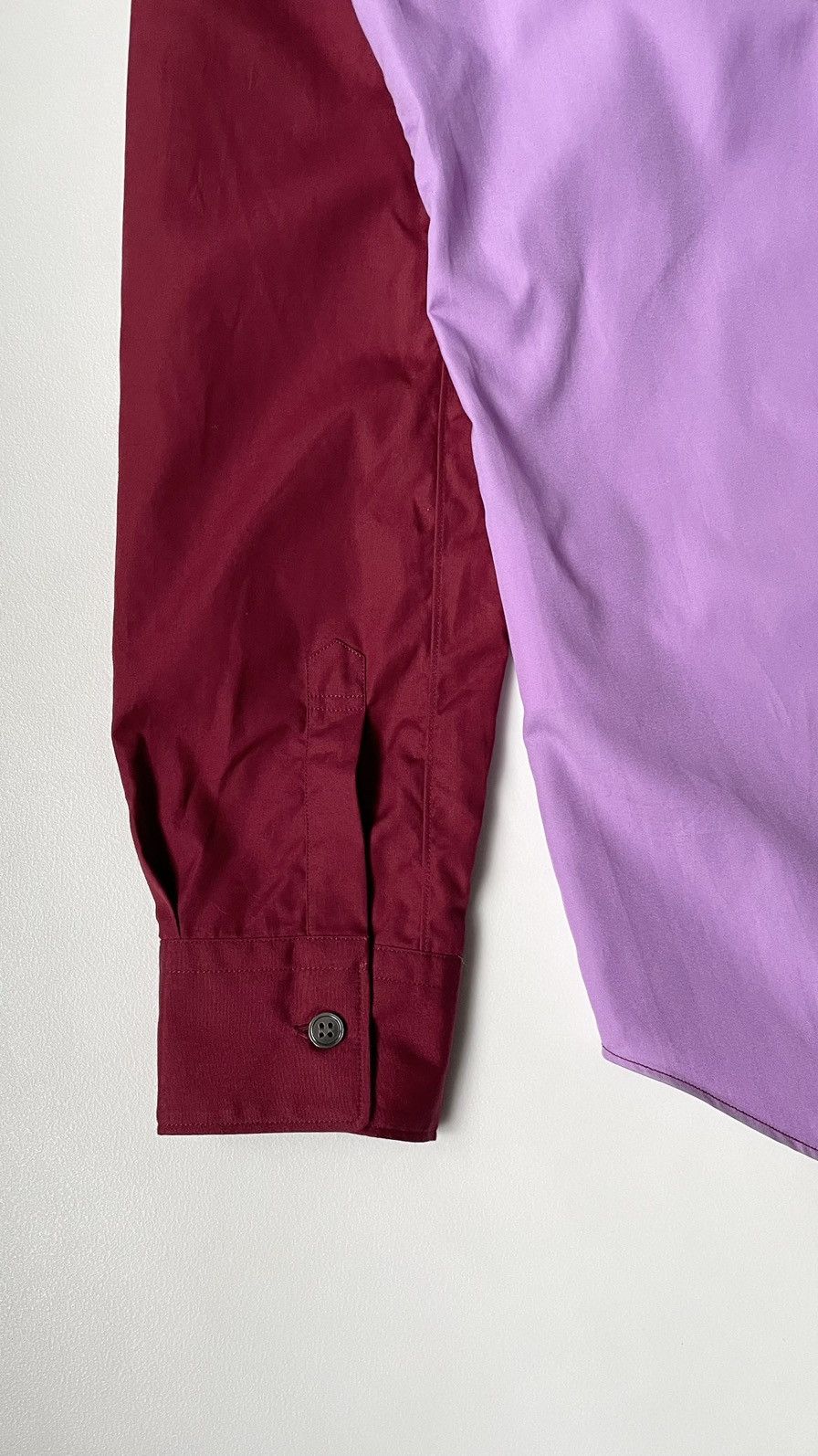 Comme des Garcons Violet + Burgundy Colour Block Shirt Size US M / EU 48-50 / 2 - 12 Thumbnail
