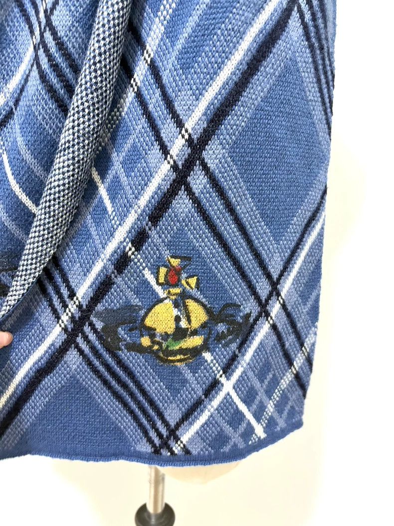 Vivienne Westwood Vivienne Westwood Blue striped Saturn scarf Size ONE SIZE - 6 Thumbnail