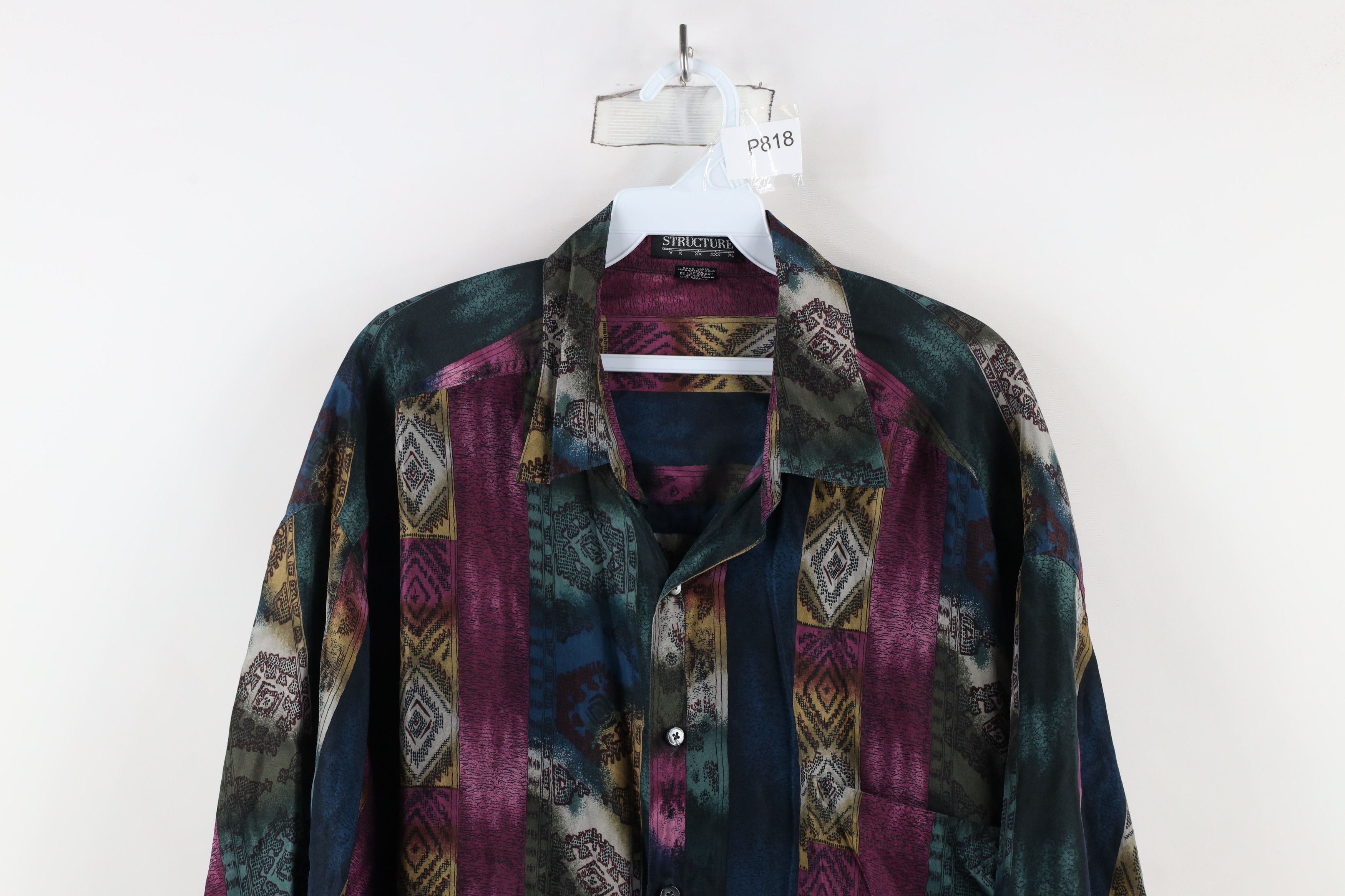 Vintage Vintage 90s Streetwear Southwestern Baggy Fit Button Shirt Size US XL / EU 56 / 4 - 2 Thumbnail