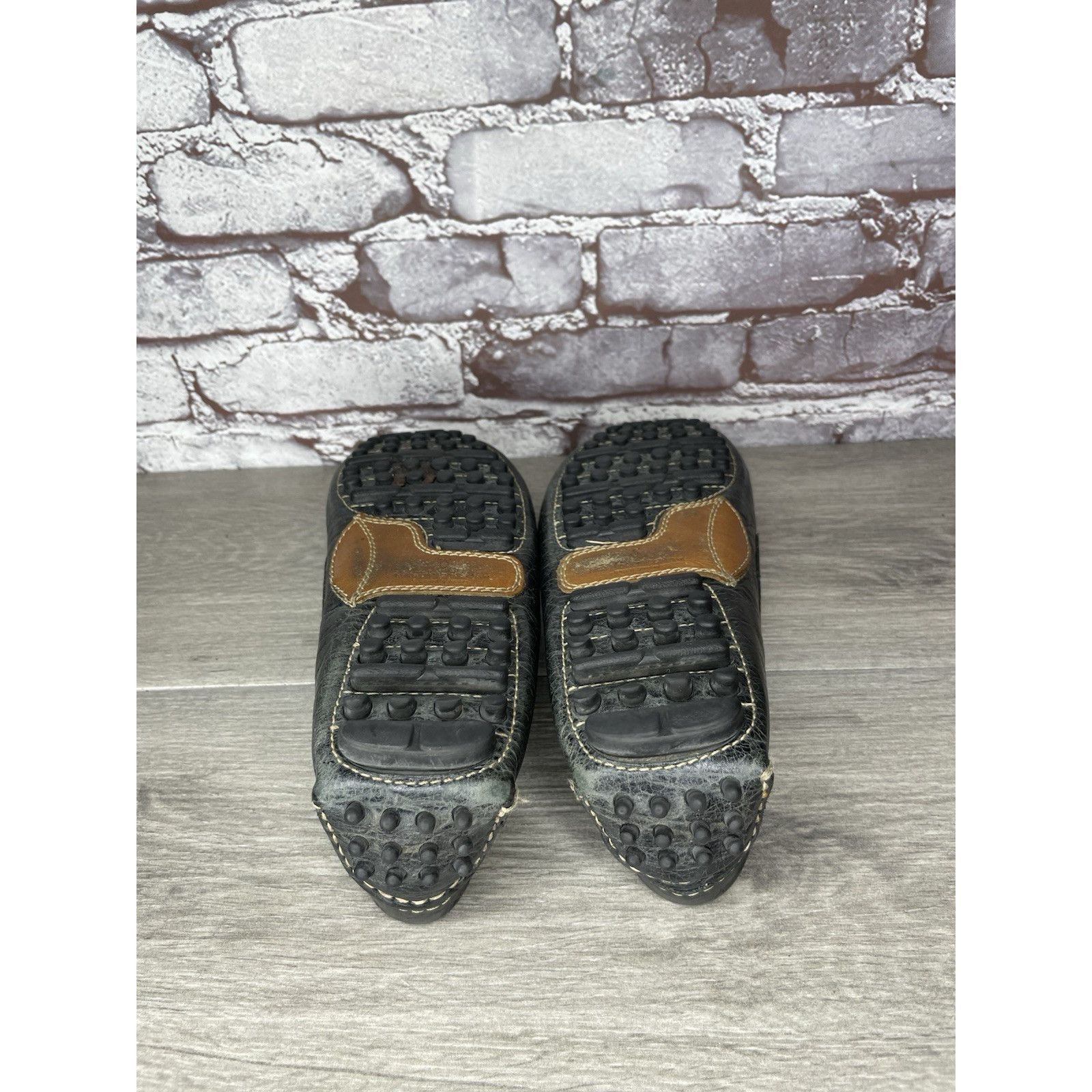 Martin Dingman Martin Dingman Croc Embossed Black Leather Loafers Moccasins Size US 8 / IT 38 - 9 Thumbnail