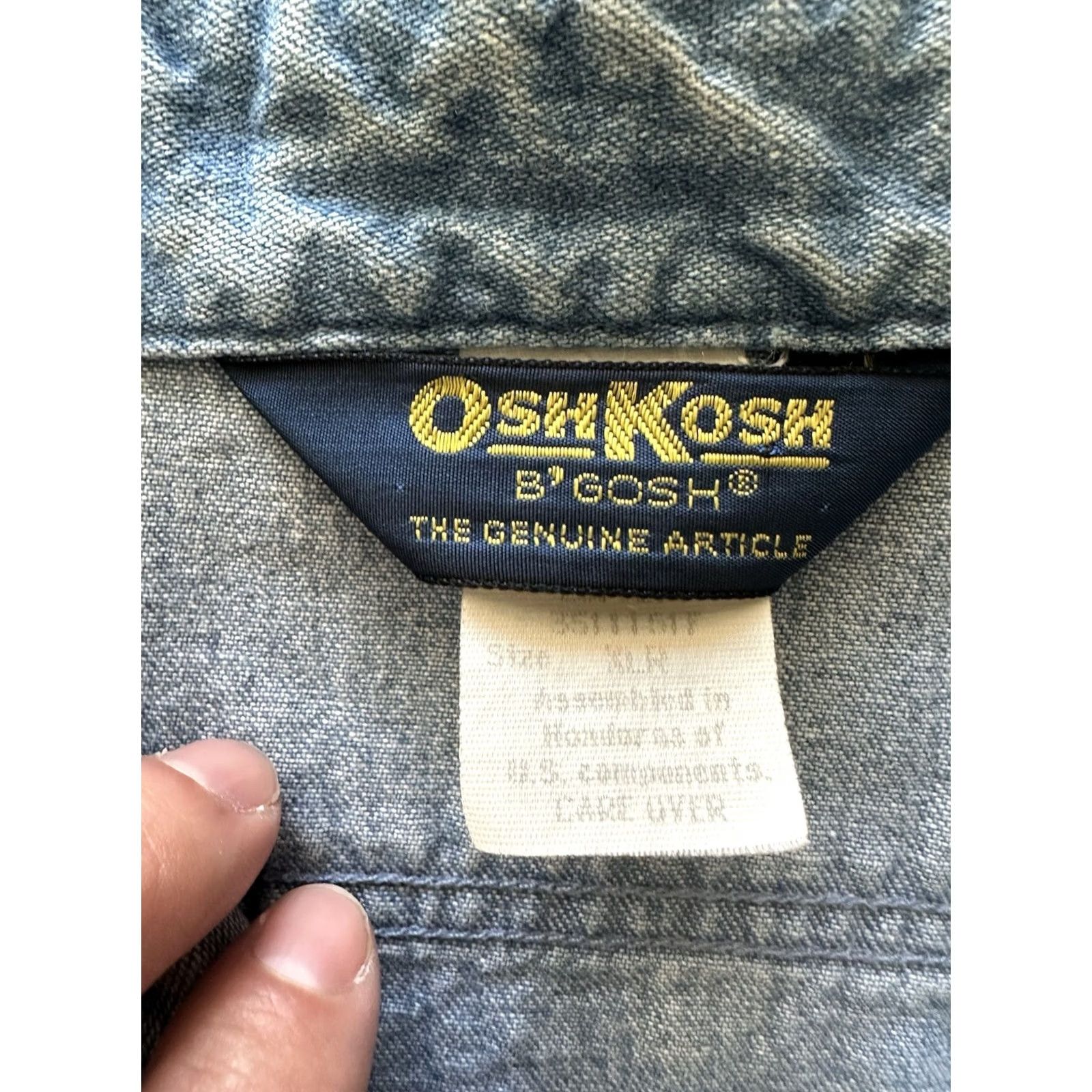 Vintage VINTAGE Osh Kosh Shirt Mens XL Blue Denim Button Up USA Made Work Chore Barn Size US XL / EU 56 / 4 - 2 Thumbnail