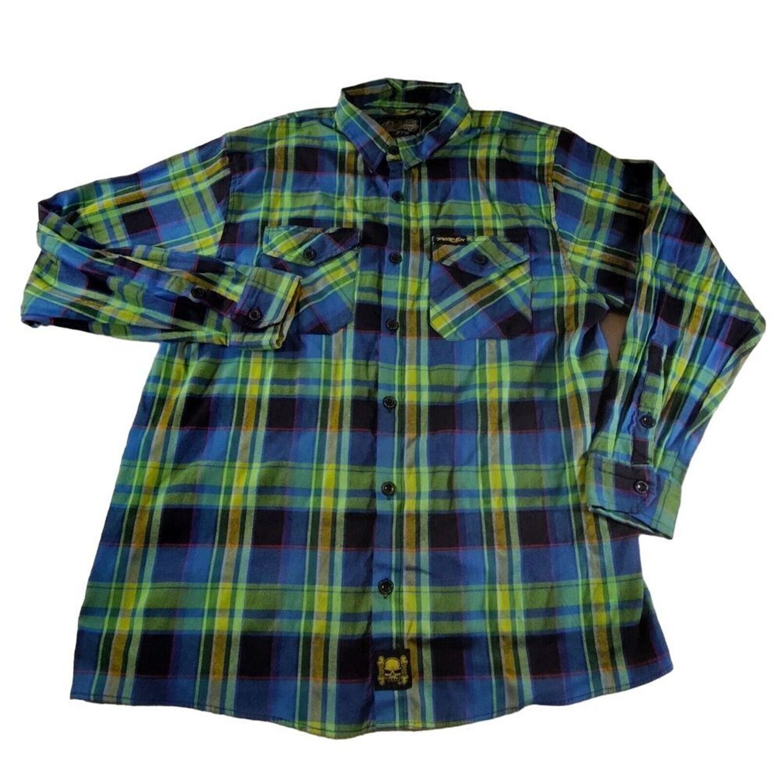 Drop Dead Drop Em Mens X Large "The Underdog" Low Rider Truck Flannel Size US XL / EU 56 / 4 - 1 Thumbnail