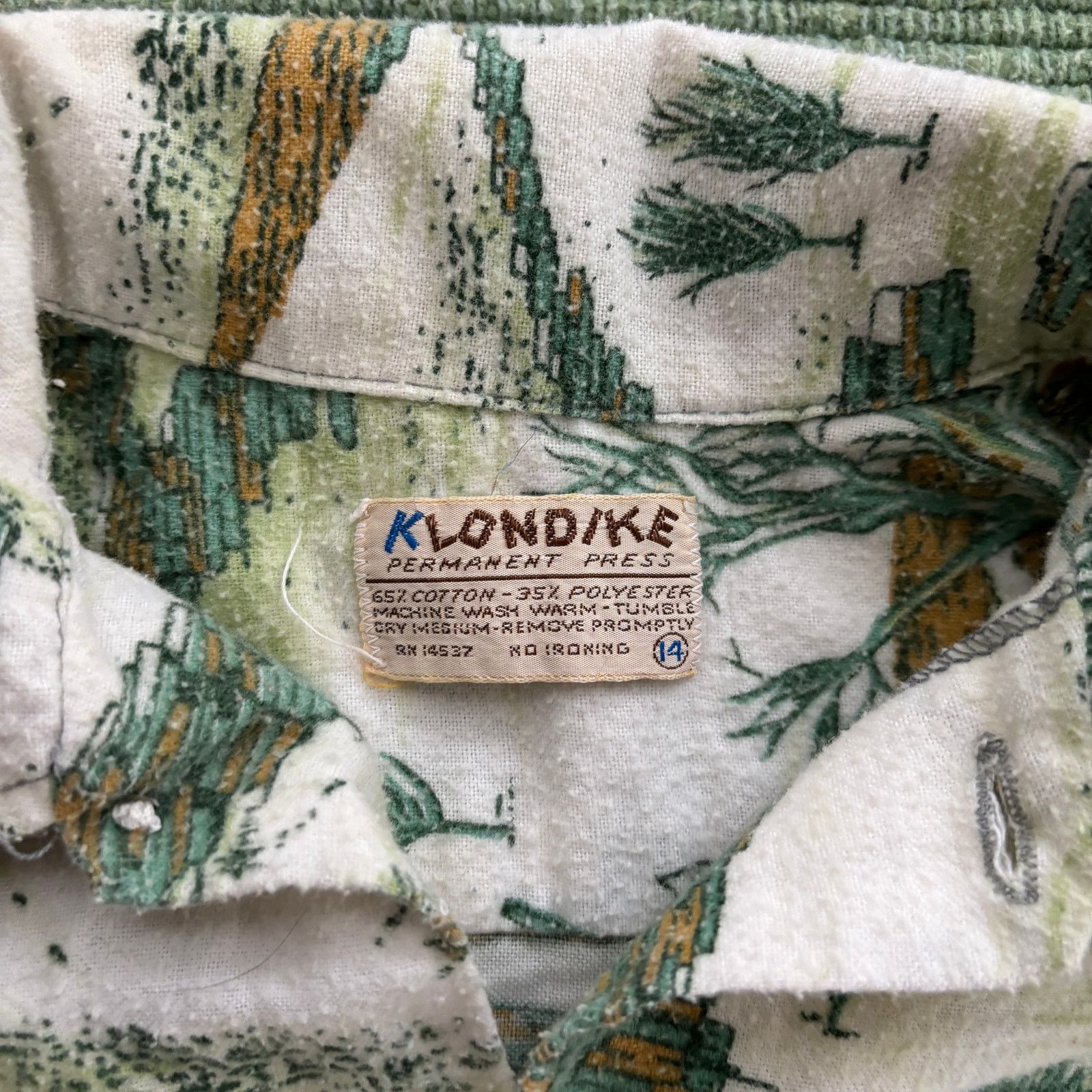 Vintage True Vintage 70s Klondike Pattern Youth Size Flannel Shirt Size S / US 4 / IT 40 - 3 Thumbnail